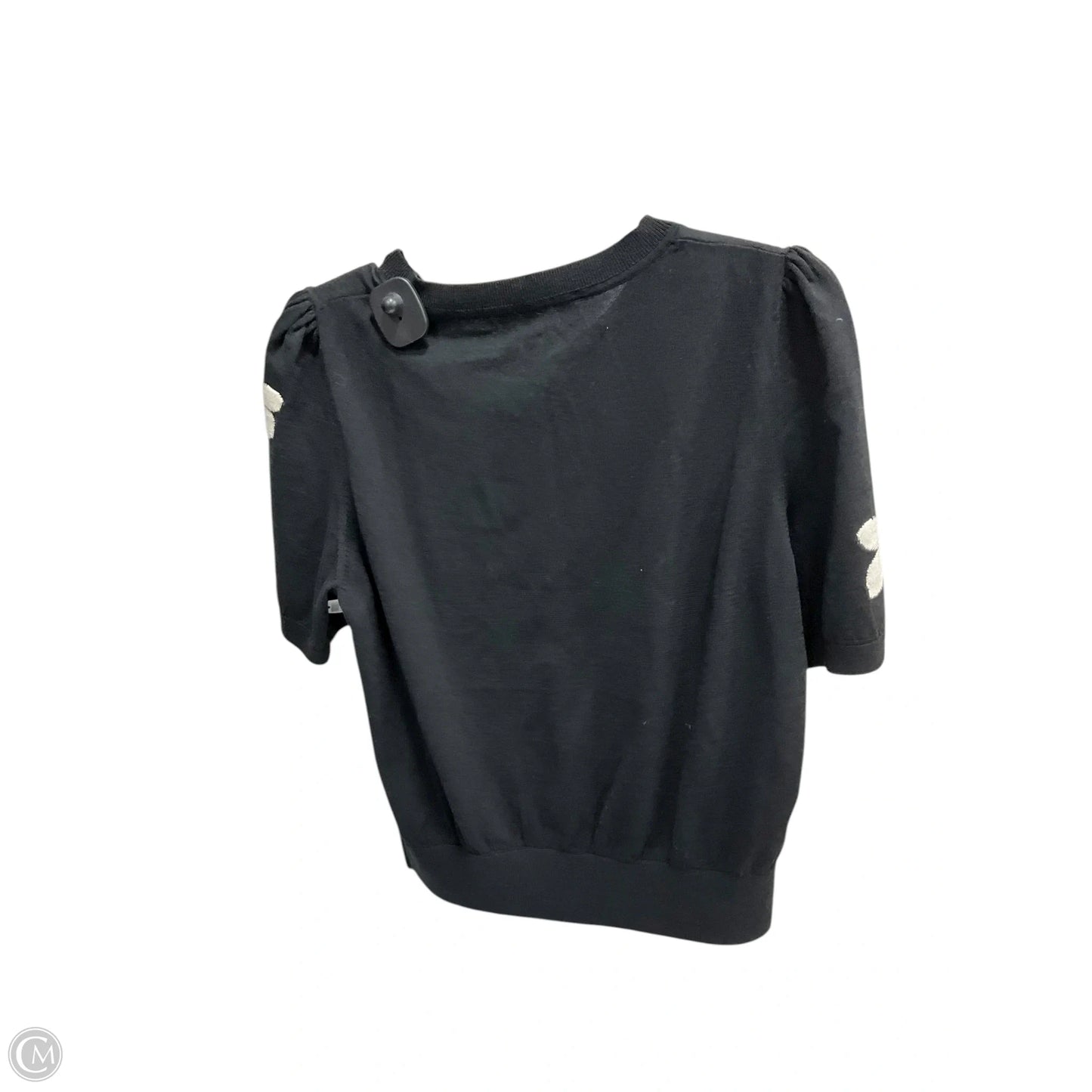 Sweater Cardigan By Cma In Black & Cream, Size: L