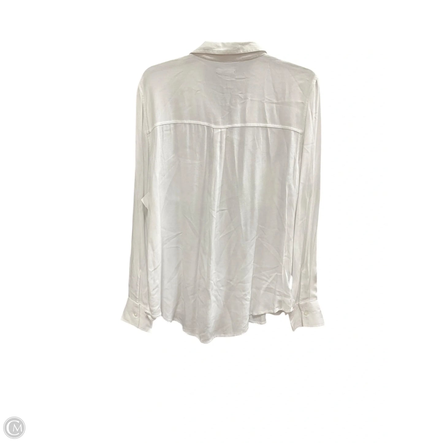 Blouse Long Sleeve By Falls Creek In White, Size: L