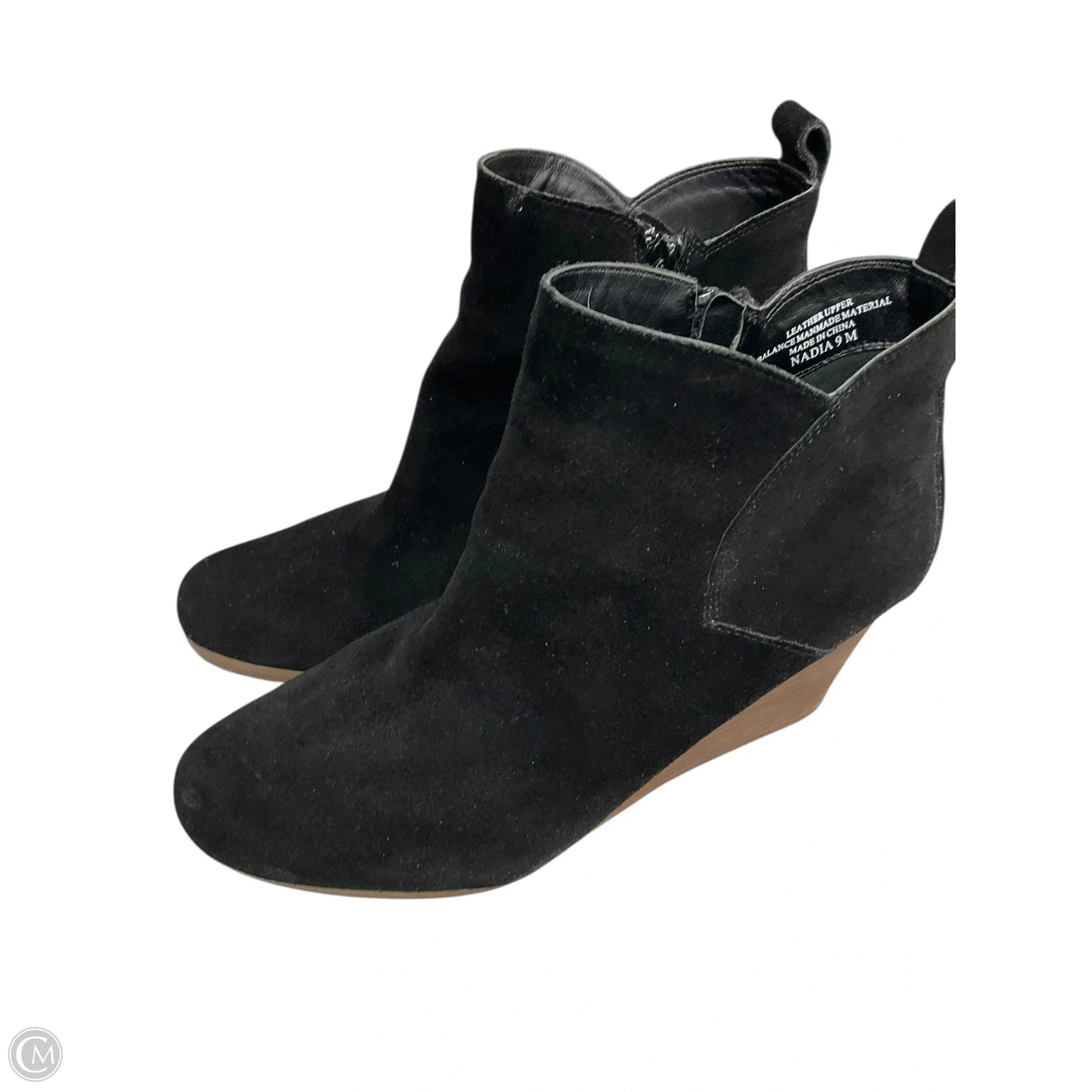 Boots Ankle Heels By Clothes Mentor In Black, Size: 9