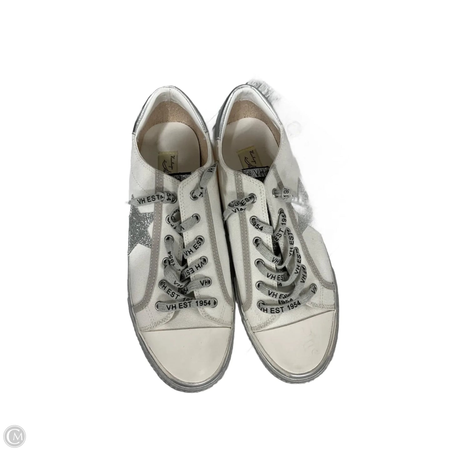 Shoes Athletic By Vintage Havana In Cream & Silver, Size: 9