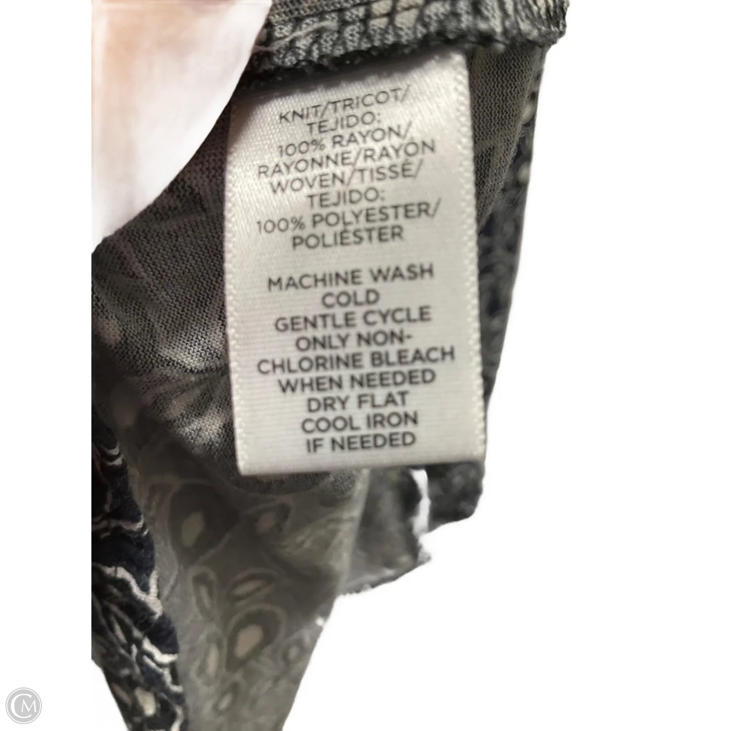 Top Long Sleeve By Loft In Black & Blue, Size: S