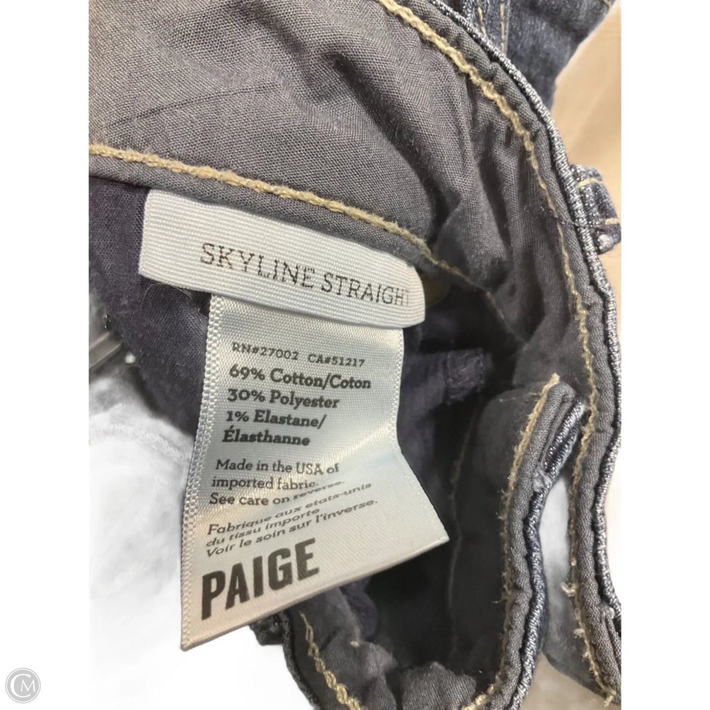 Jeans Straight By Paige In Blue, Size: 2