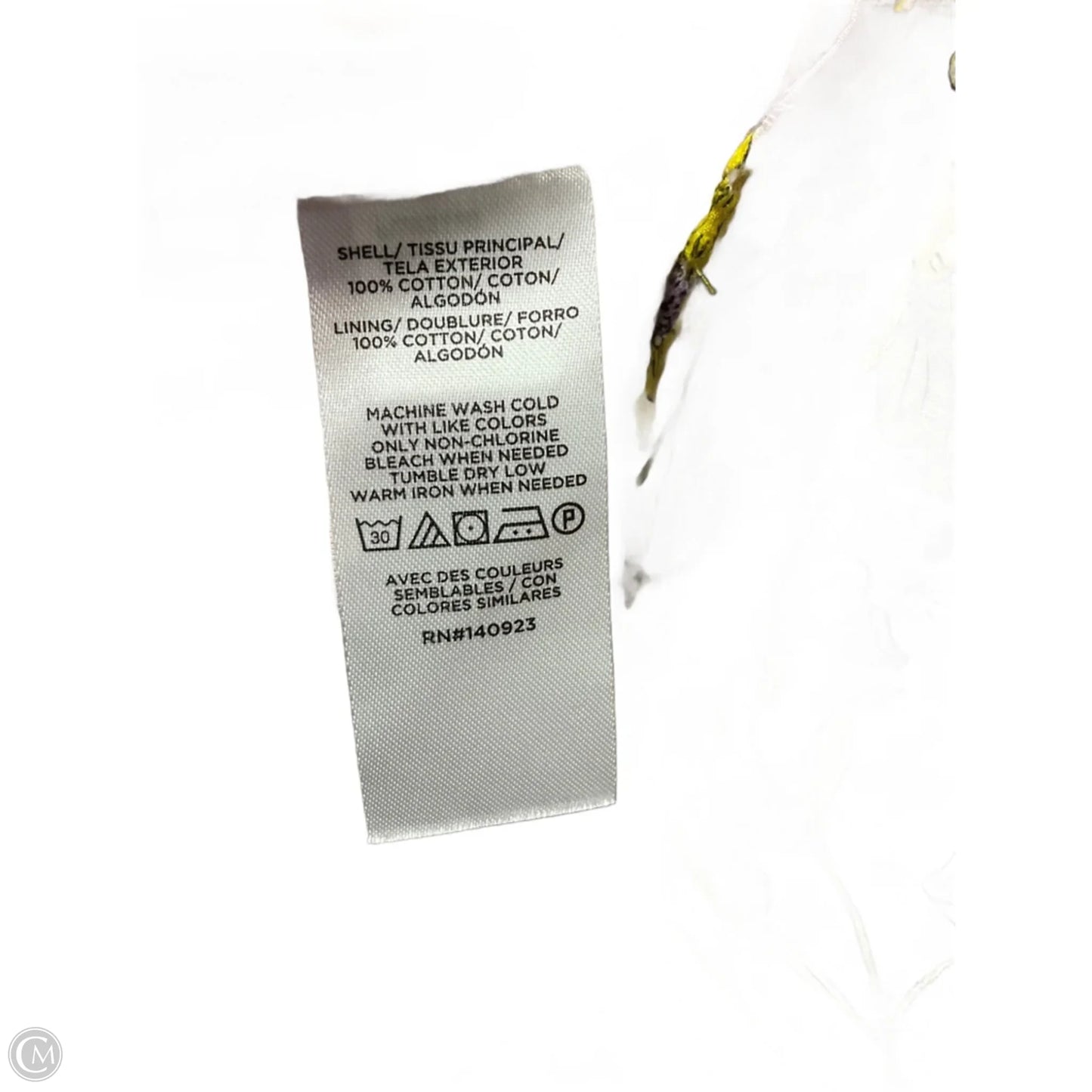 Top Sleeveless By Loft In Purple & Yellow, Size: M