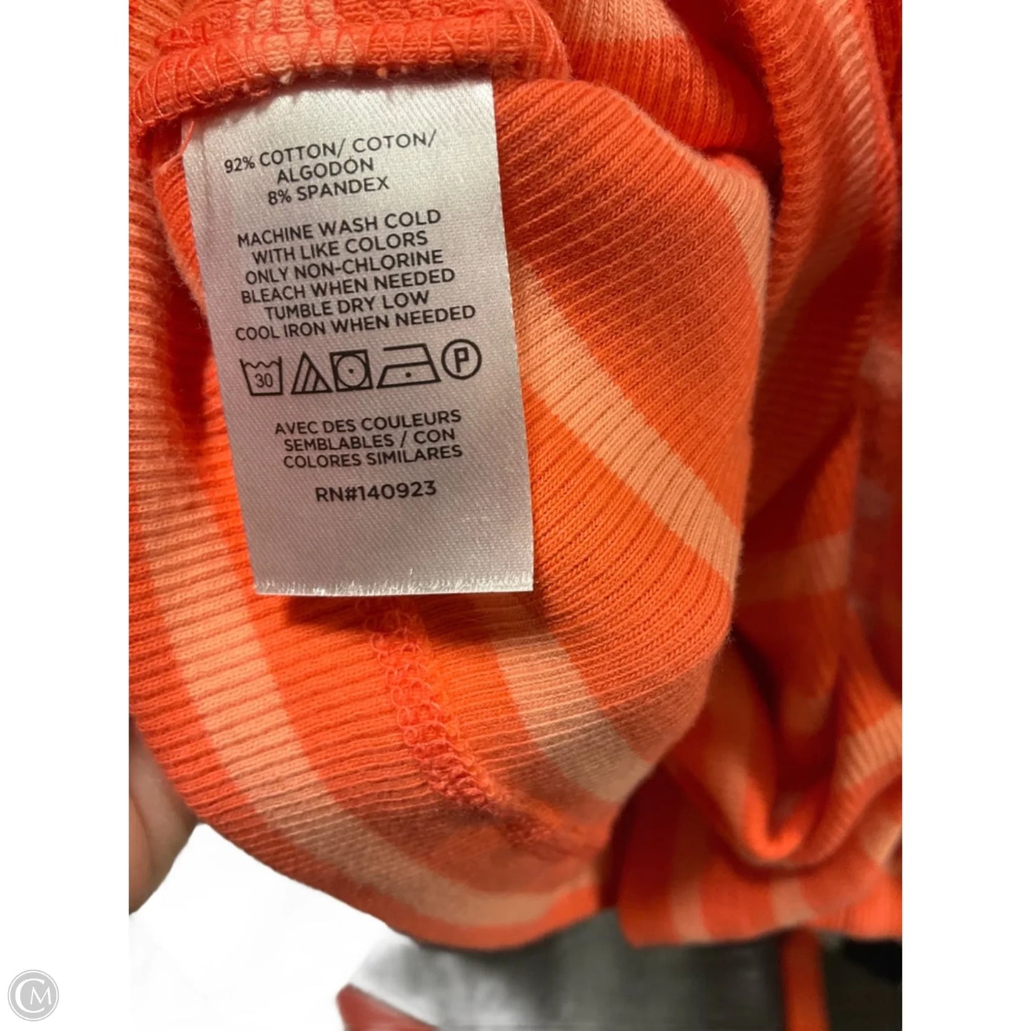 Top Short Sleeve By Loft In Orange, Size: M