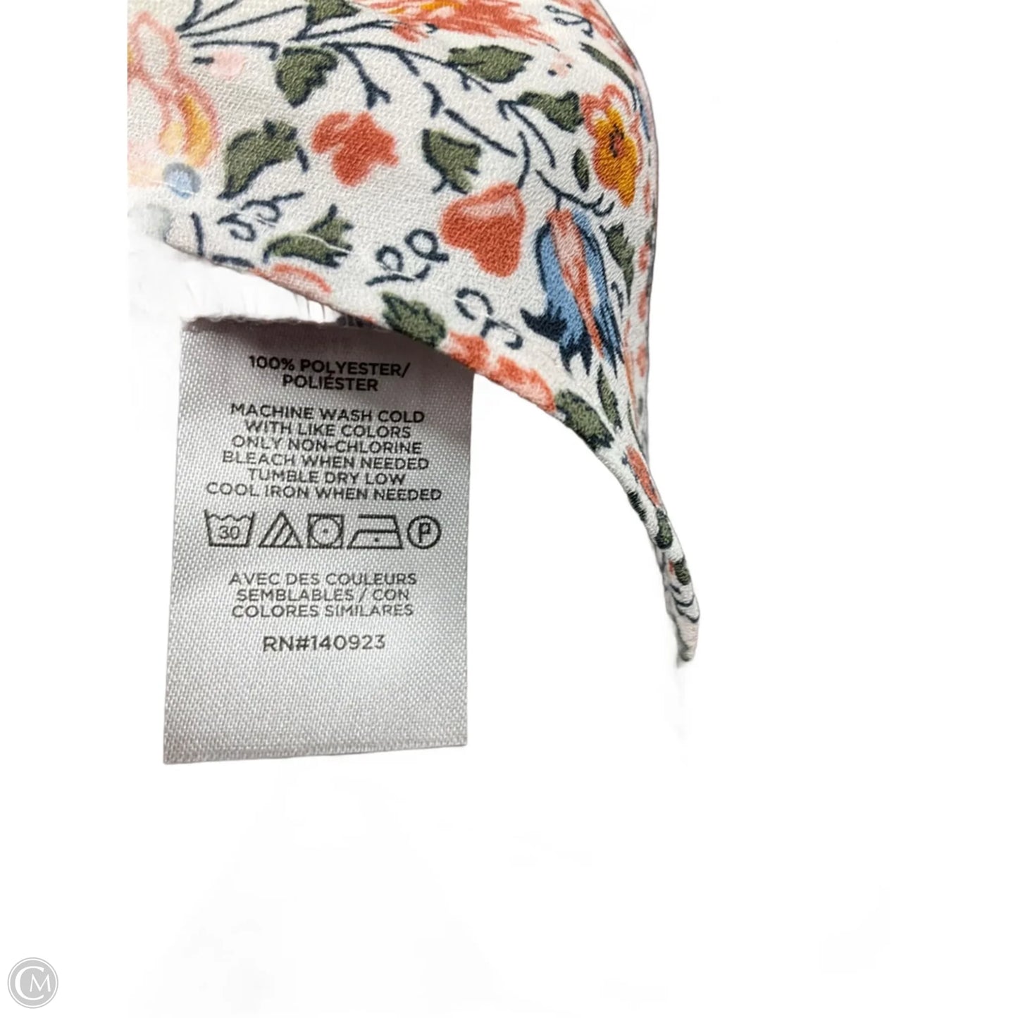 Top Sleeveless By Loft In Floral Print, Size: M