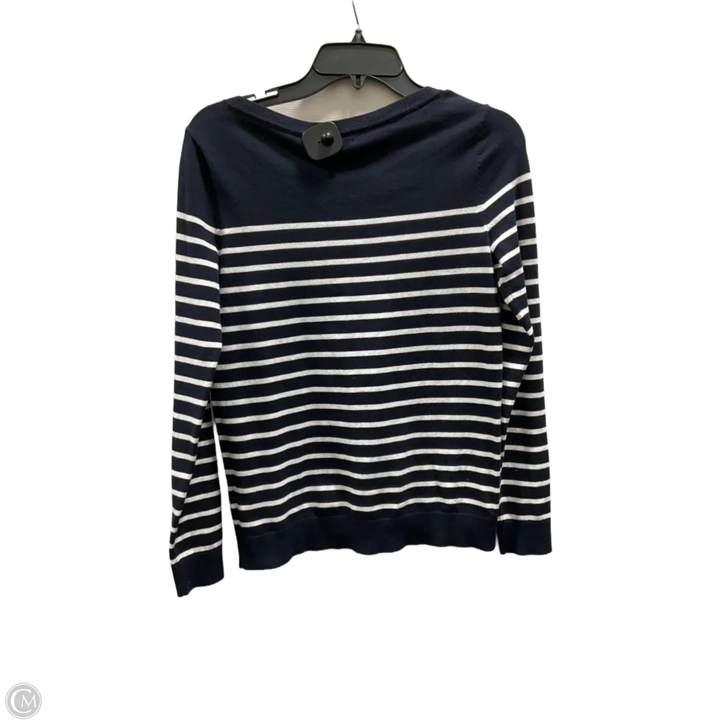 Top Long Sleeve By Tommy Hilfiger In Blue & White, Size: Xs