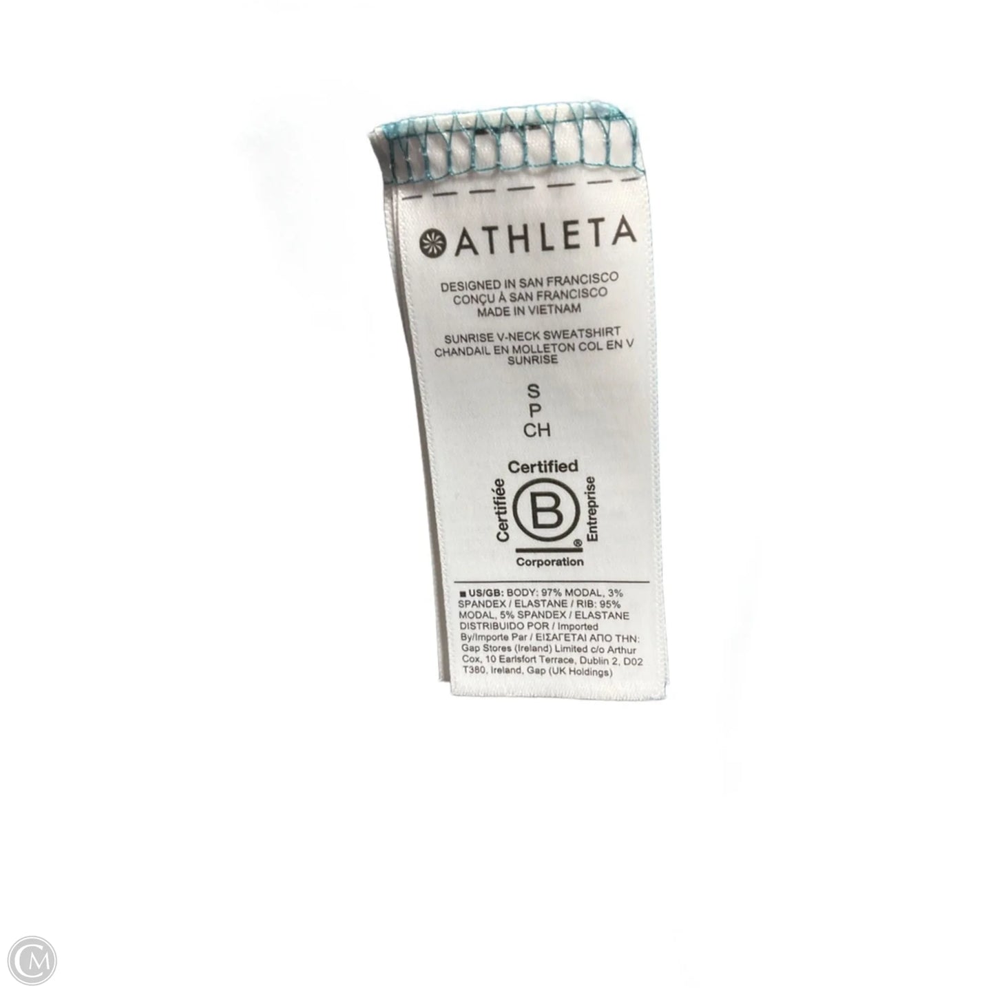 Athletic Top Long Sleeve Crewneck By Athleta In Teal, Size: S