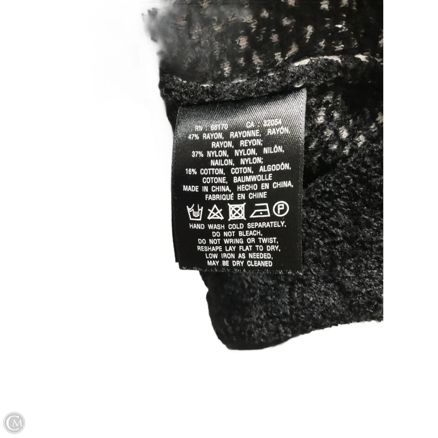 Top 3/4 Sleeve By Moth In Black & Cream, Size: M
