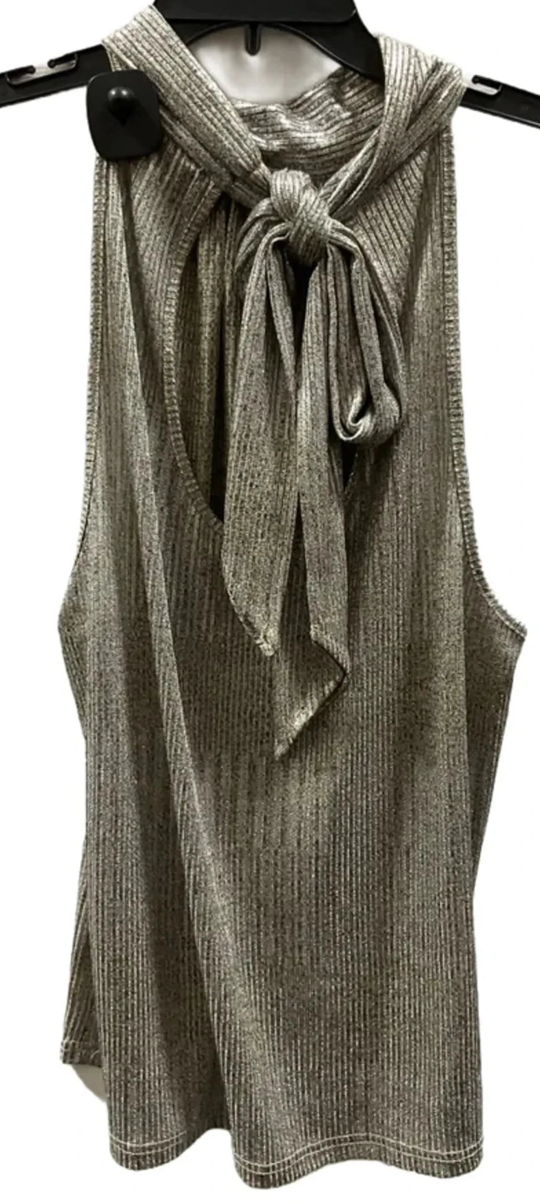 Top Sleeveless By Maeve In Silver, Size: L