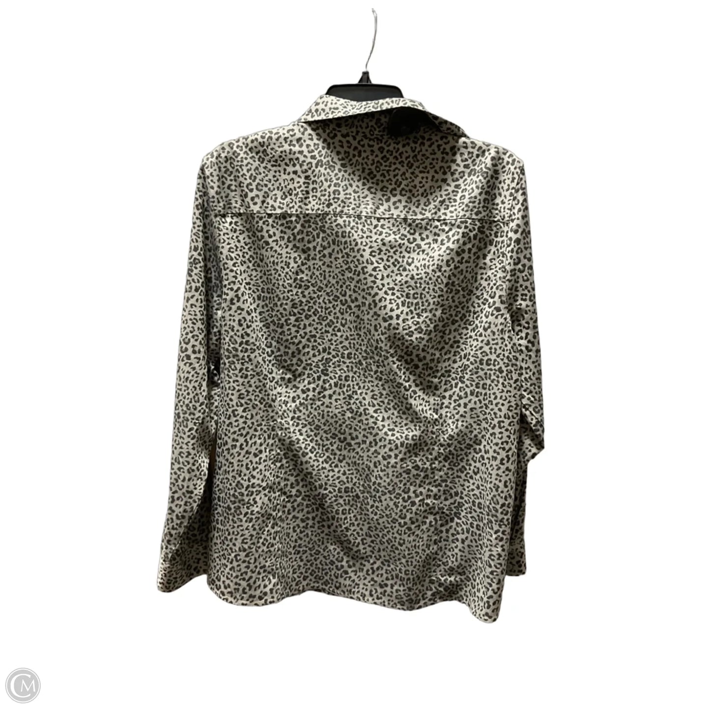 Blouse Long Sleeve By Chicos In Grey, Size: 14