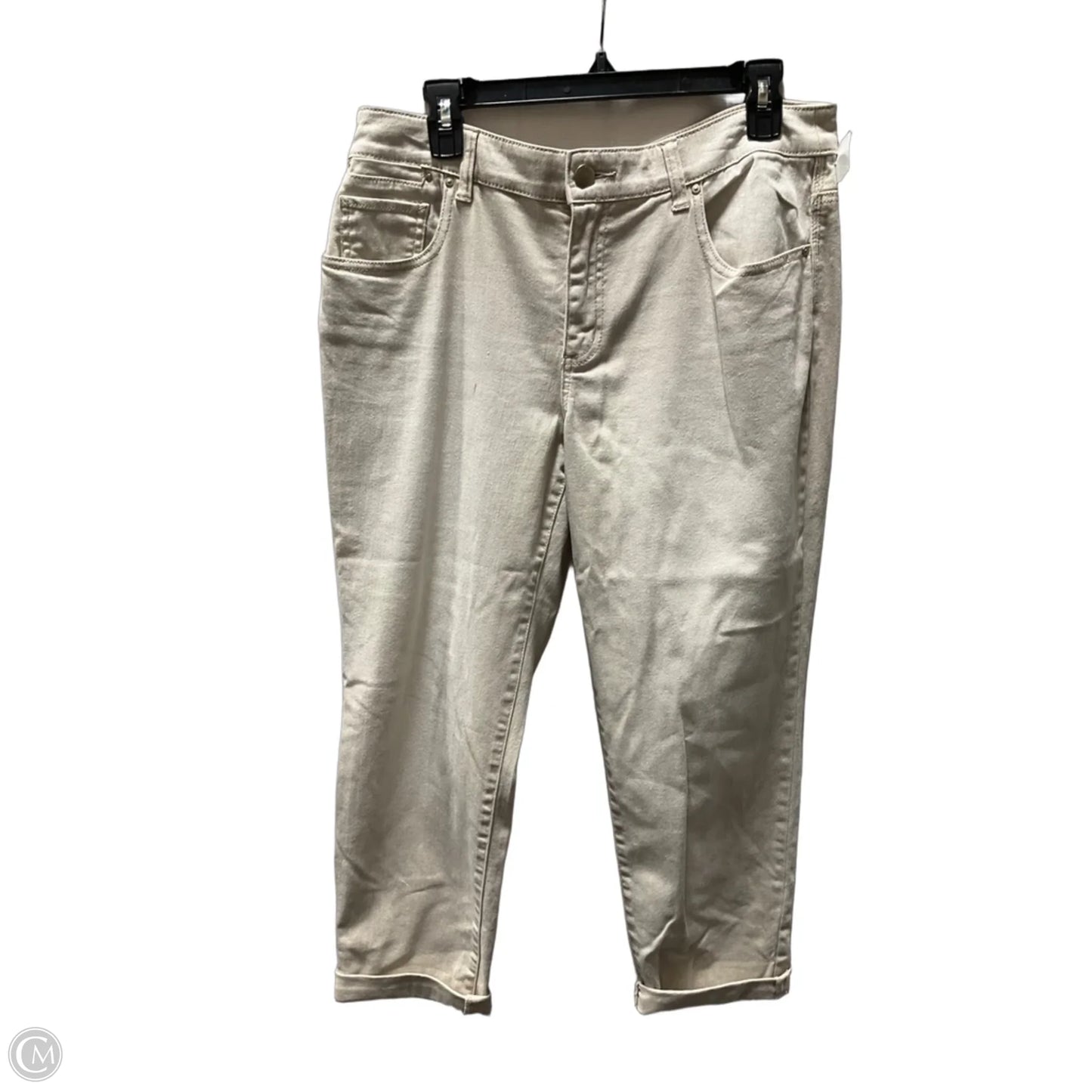 Jeans Cropped By Chicos In Beige, Size: 8
