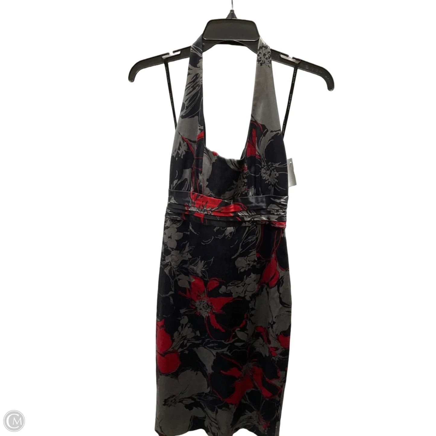 Dress Casual Midi By David Meister In Grey & Red, Size: 2
