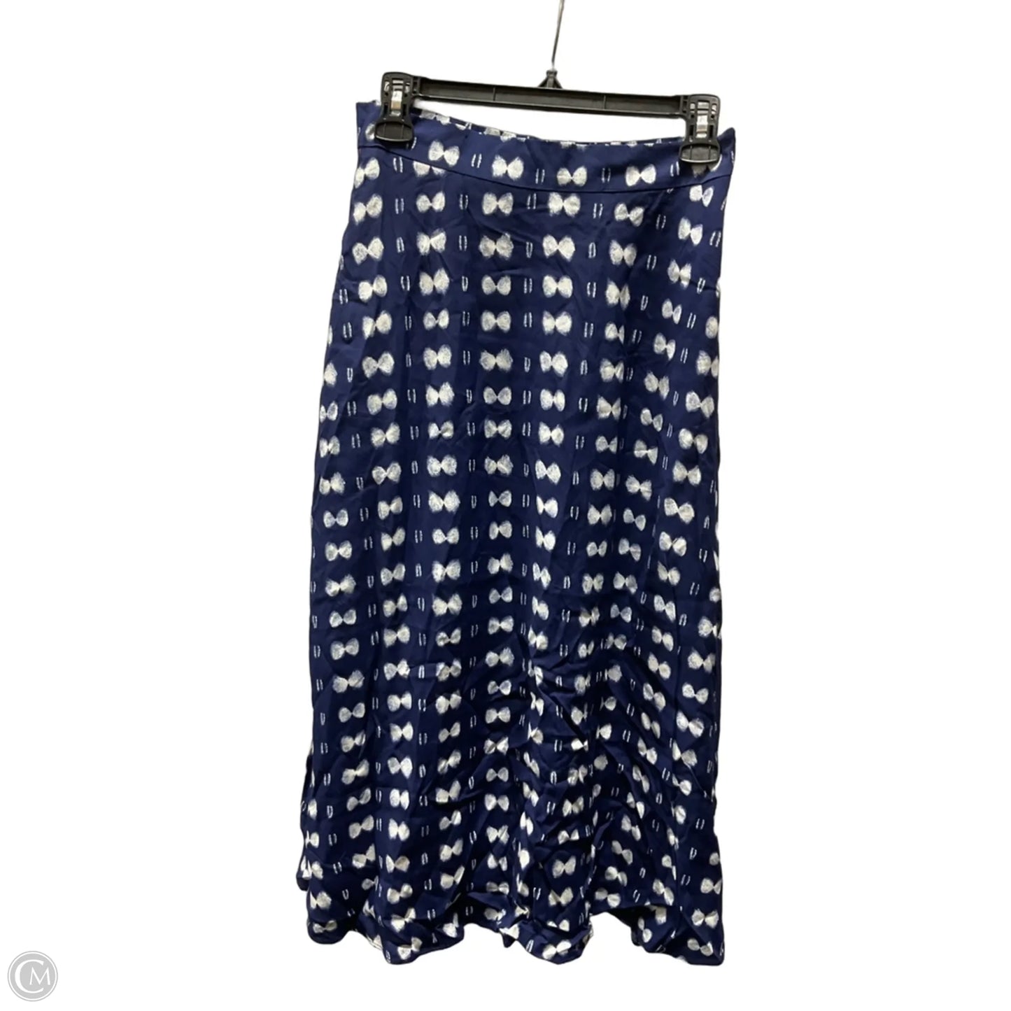 Skirt Midi By Ann Taylor In Blue & White, Size: 2