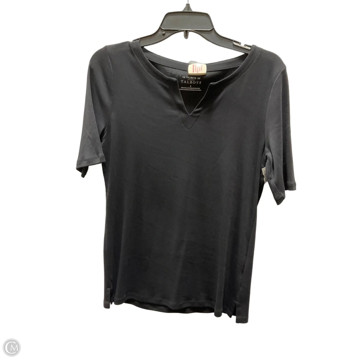 Top Short Sleeve By Talbots In Black, Size: S