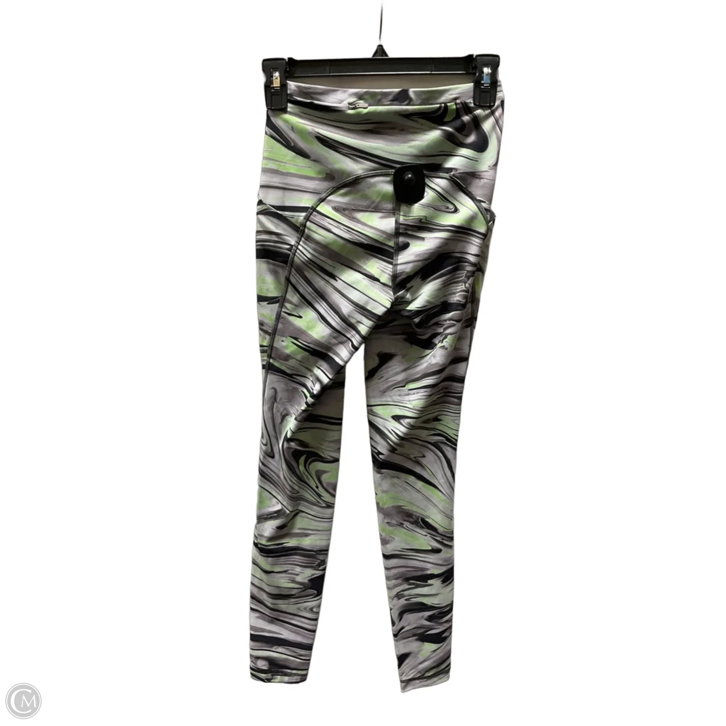 Athletic Leggings By Lululemon In Green & Grey, Size: 4