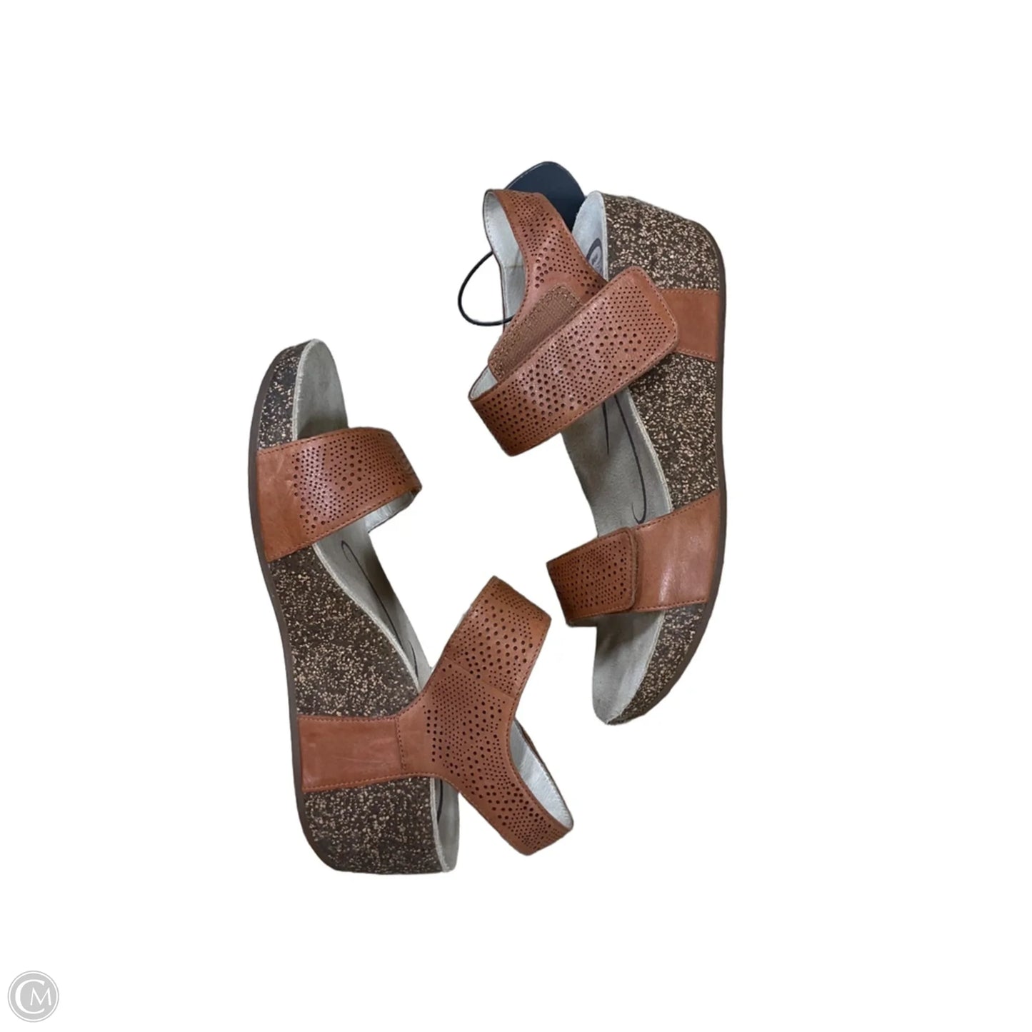 Sandals Heels Wedge By Abeo In Brown, Size: 9