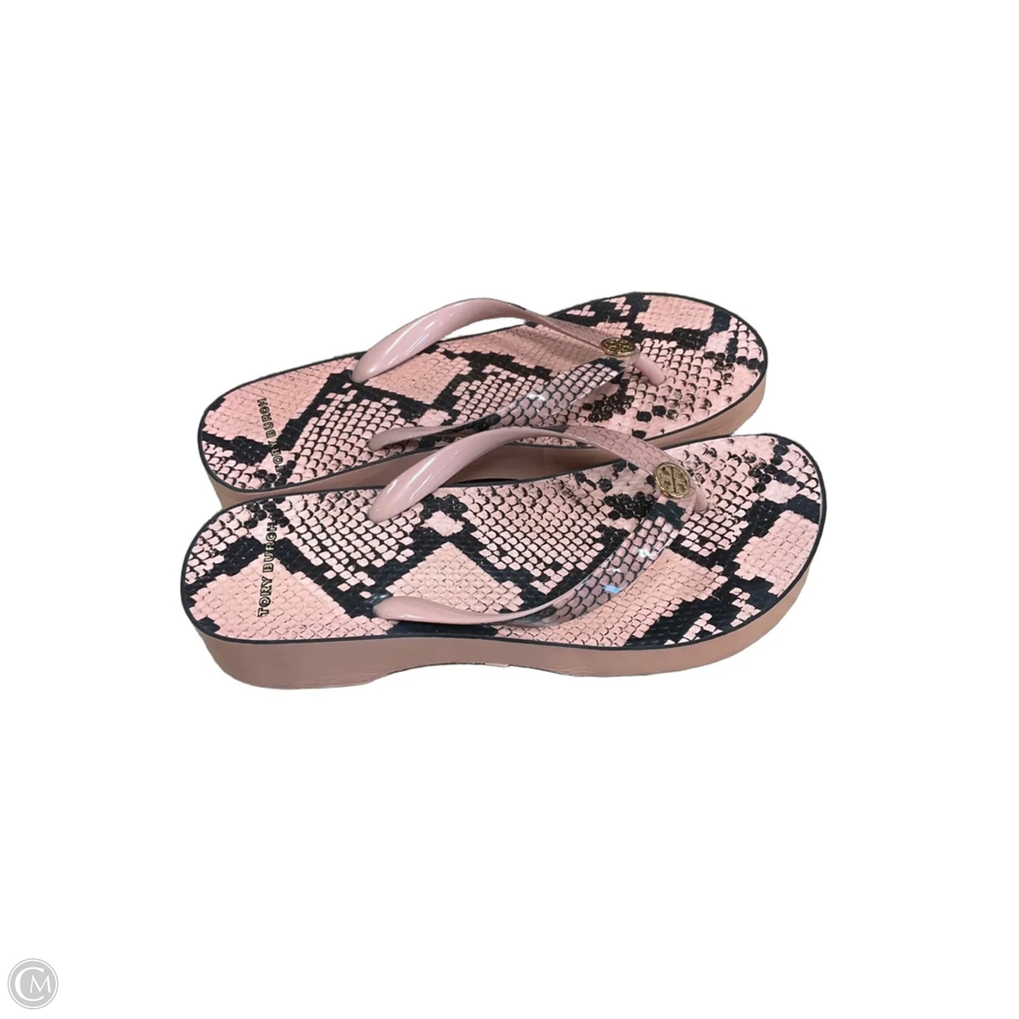 Sandals Designer By Tory Burch In Peach, Size: 9