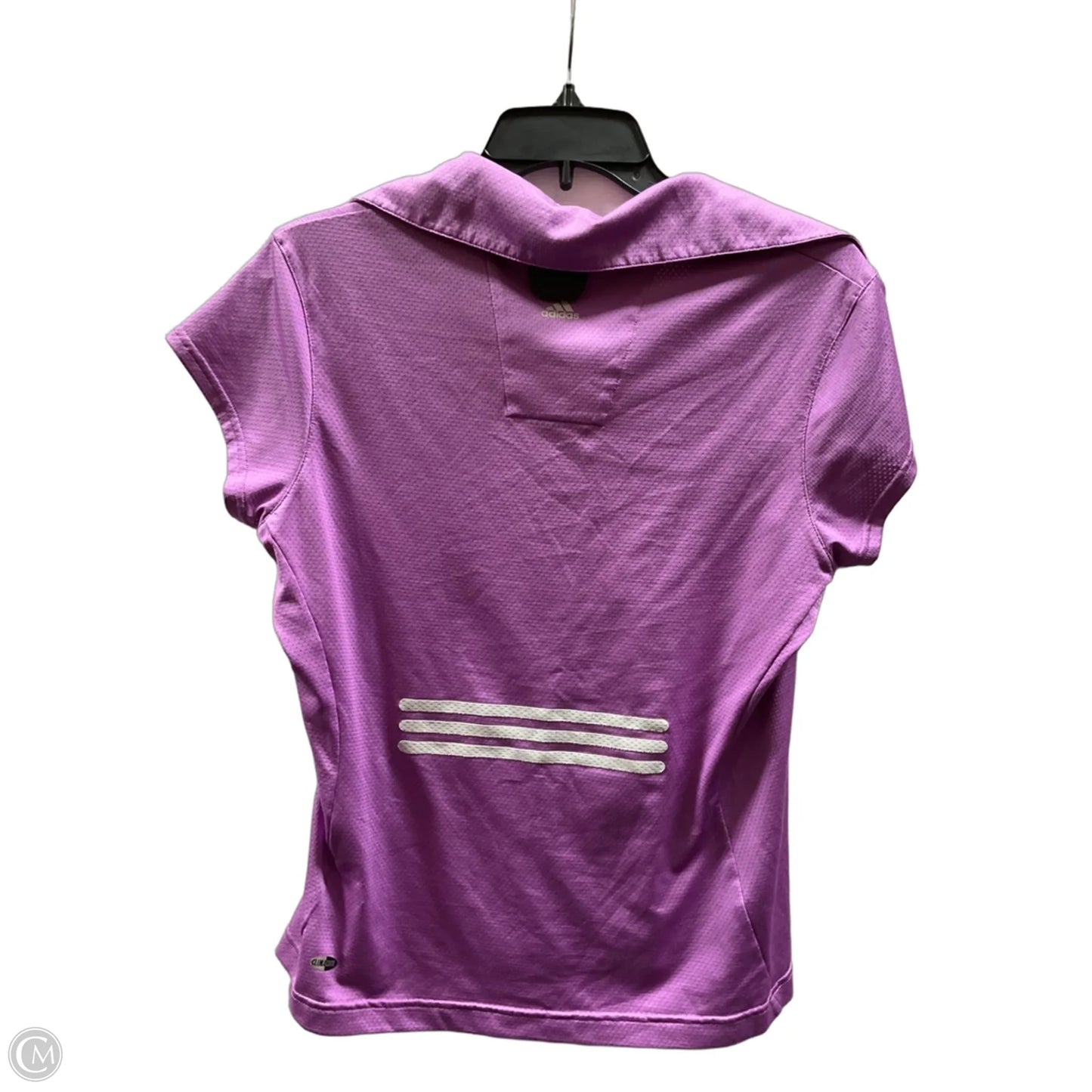 Athletic Top Short Sleeve By Adidas In Purple, Size: M