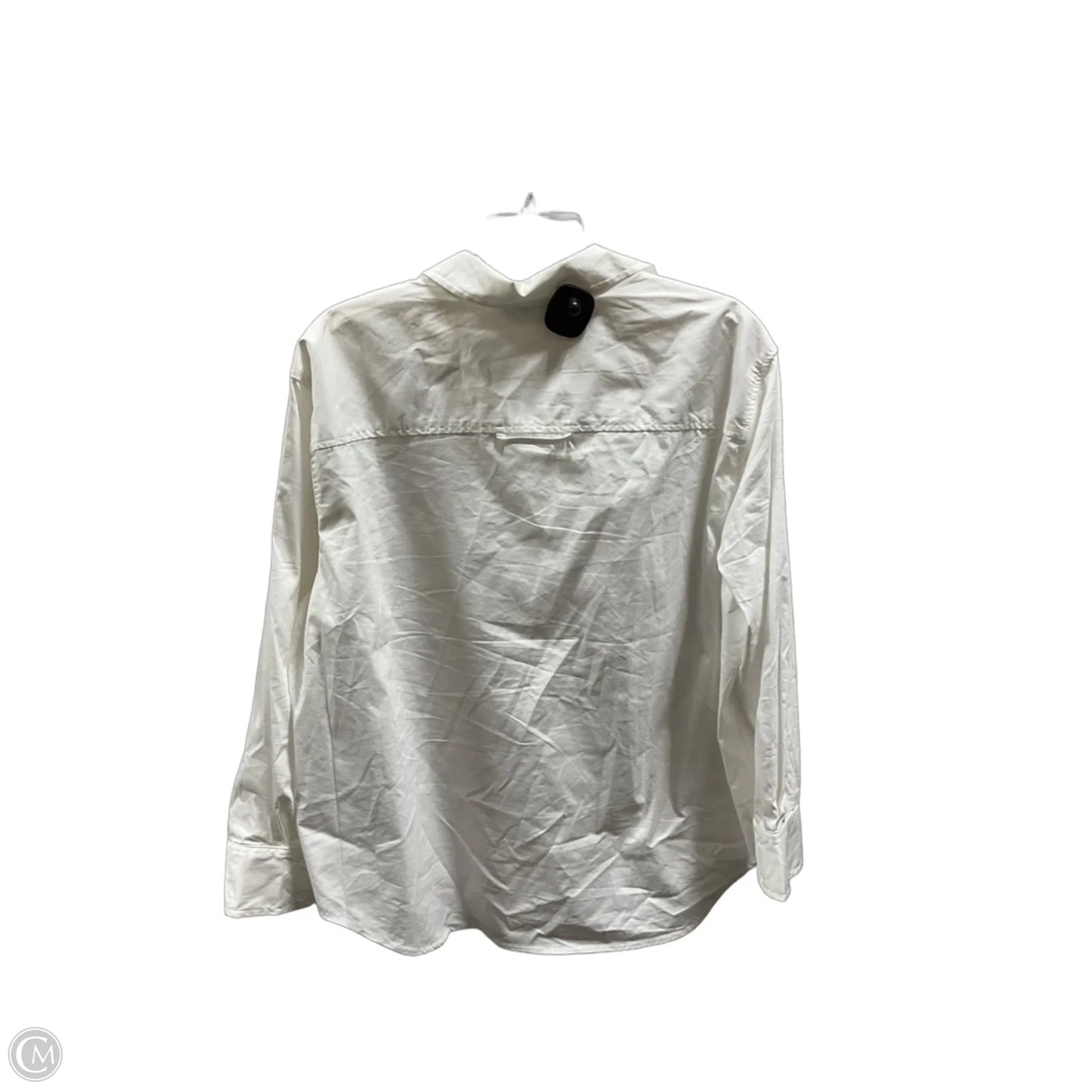 Blouse Long Sleeve By Tahari In White, Size: L