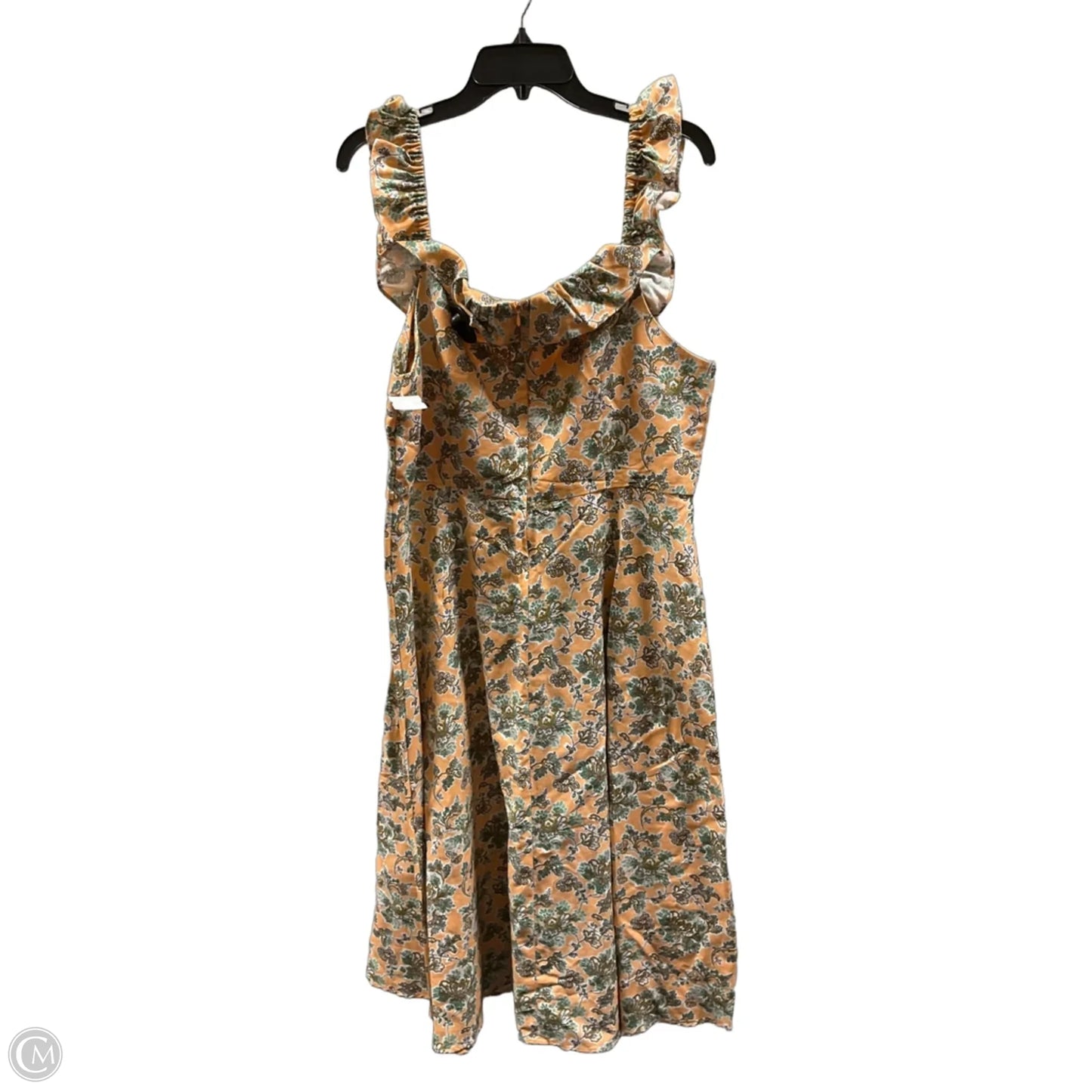 Dress Casual Midi By Ann Taylor In Peach, Size: L