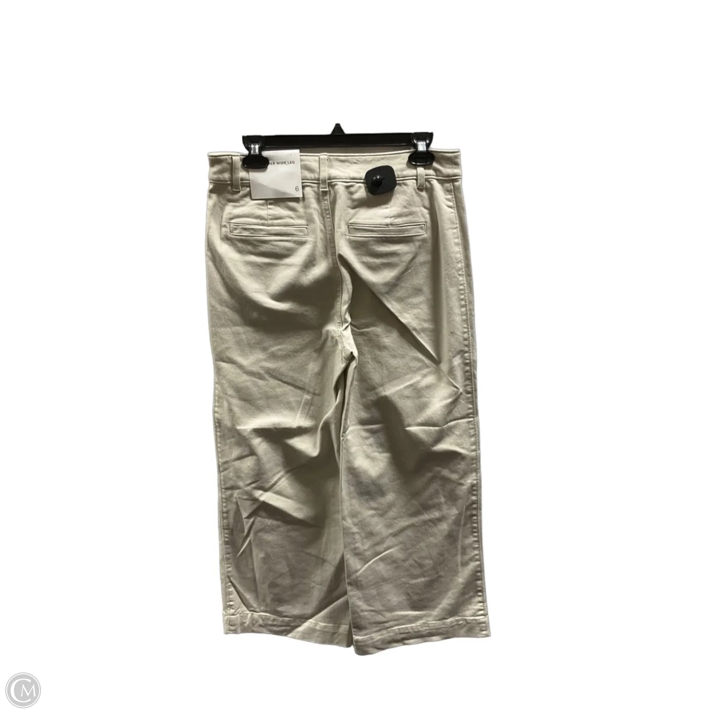 Jeans Wide Leg By Loft In Beige, Size: 6