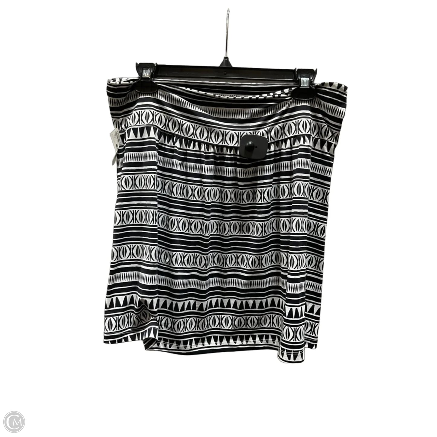 Skirt Midi By Loft In Black & Cream, Size: M