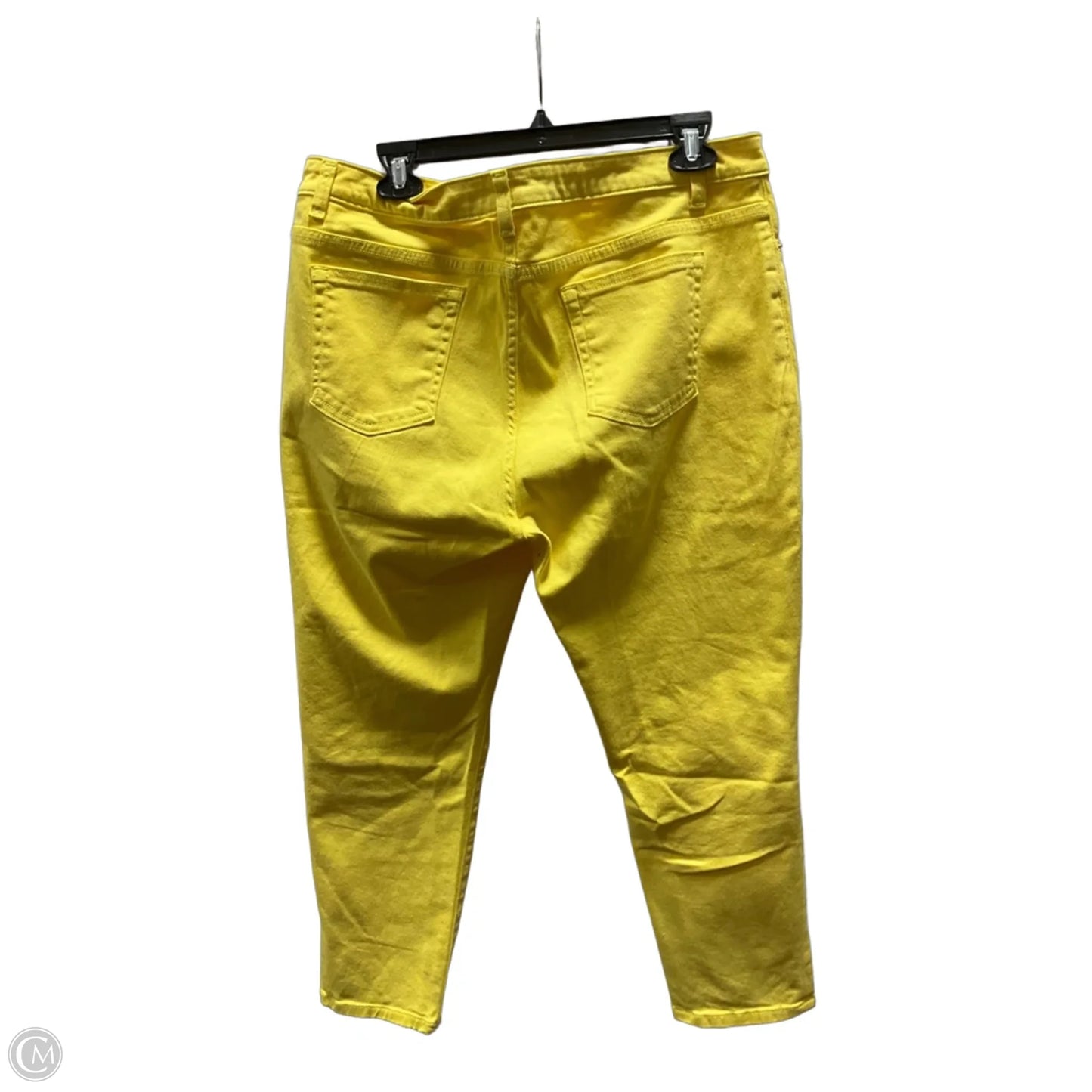 Jeans Cropped By Michael Kors In Yellow, Size: 12