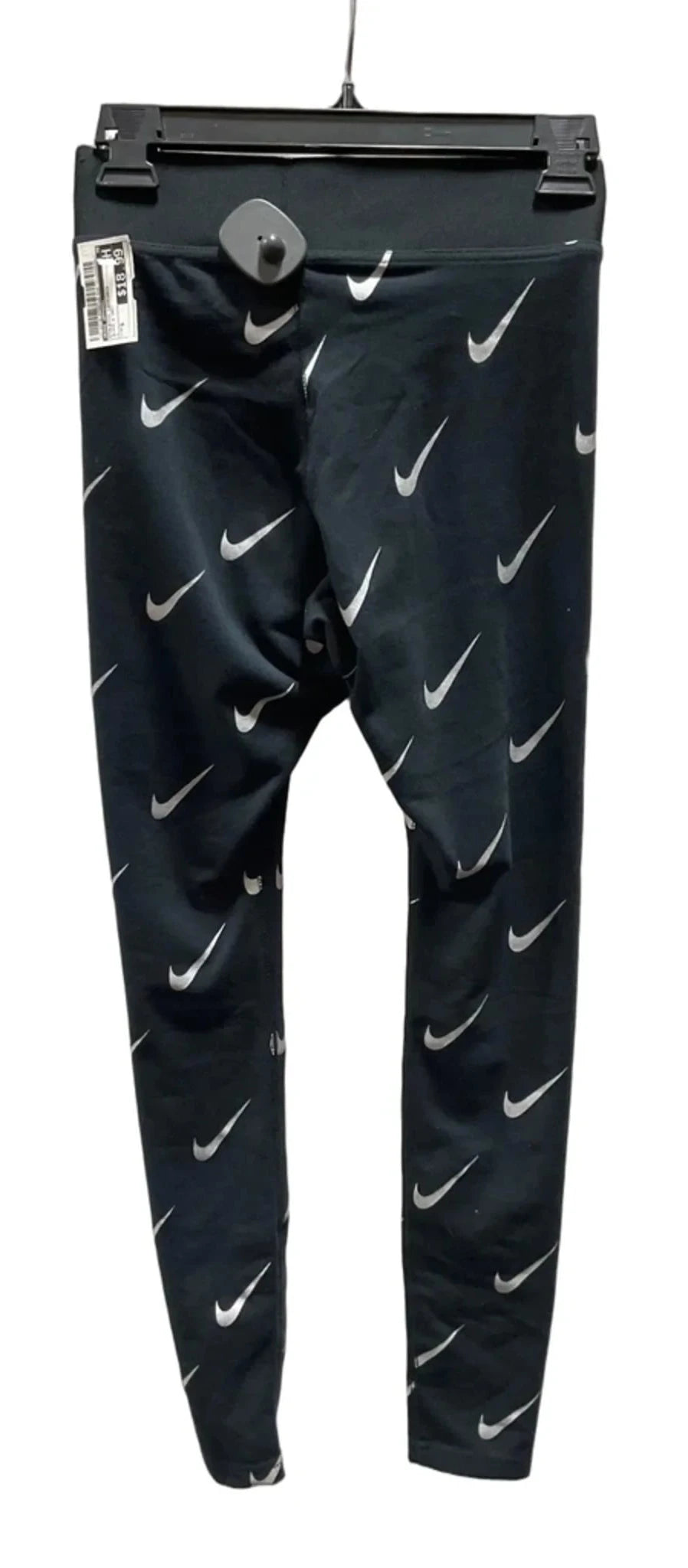 Athletic Leggings By Nike Apparel In Black & Grey, Size: S