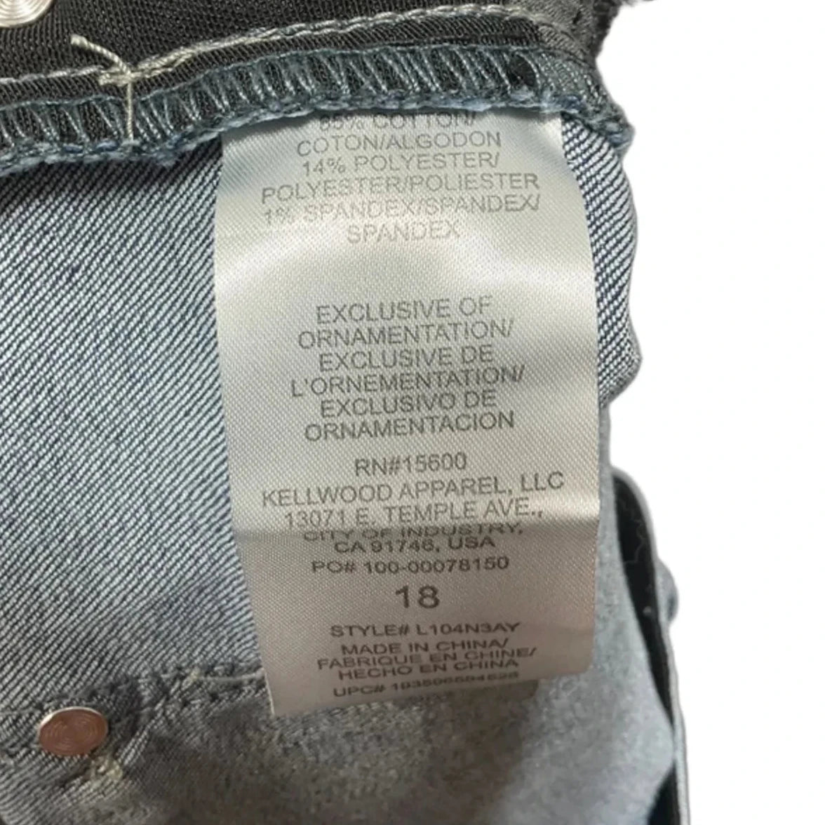 Jeans Straight By Wit & Wisdom In Blue, Size: 18