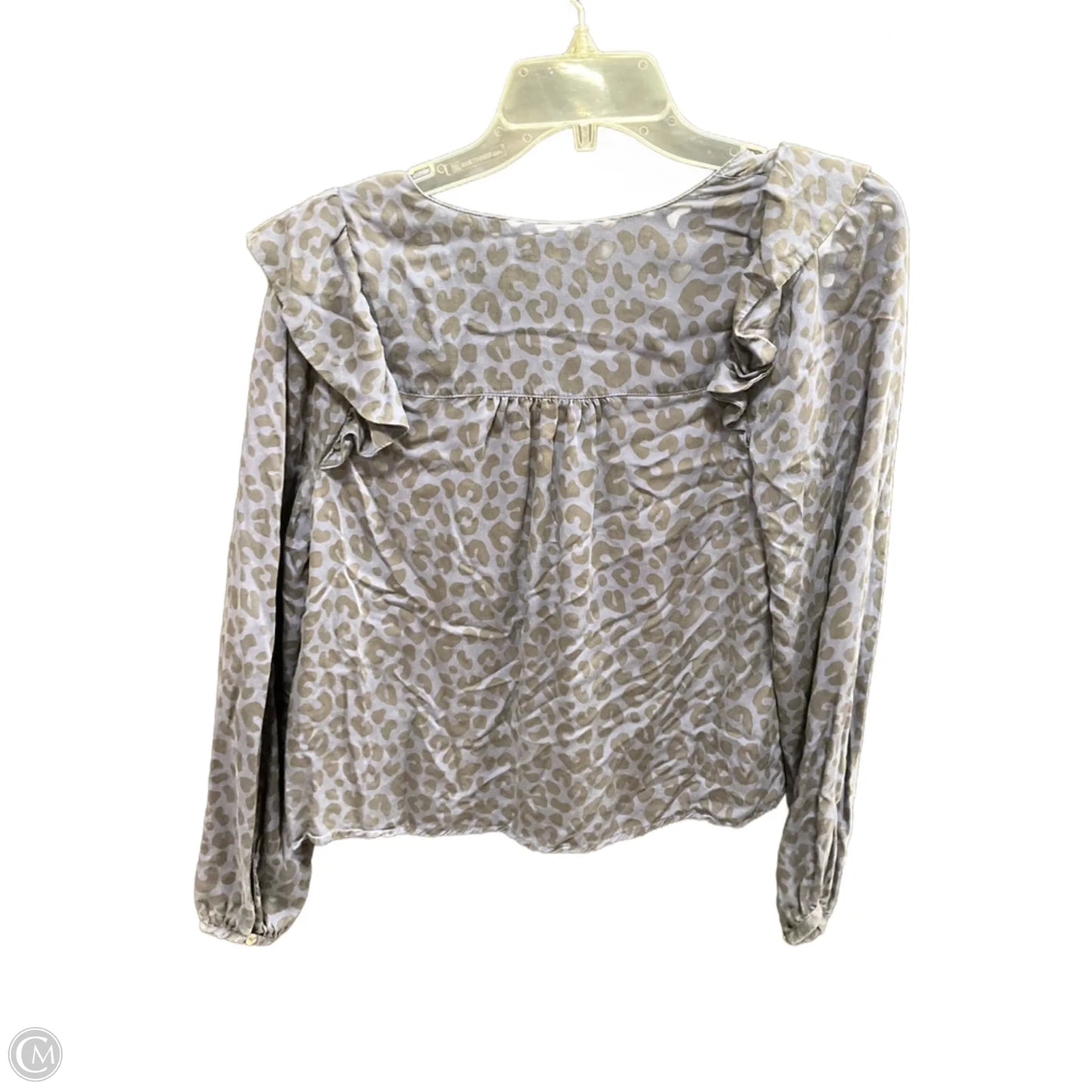 Blouse Long Sleeve By Marine Layer In Animal Print, Size: S