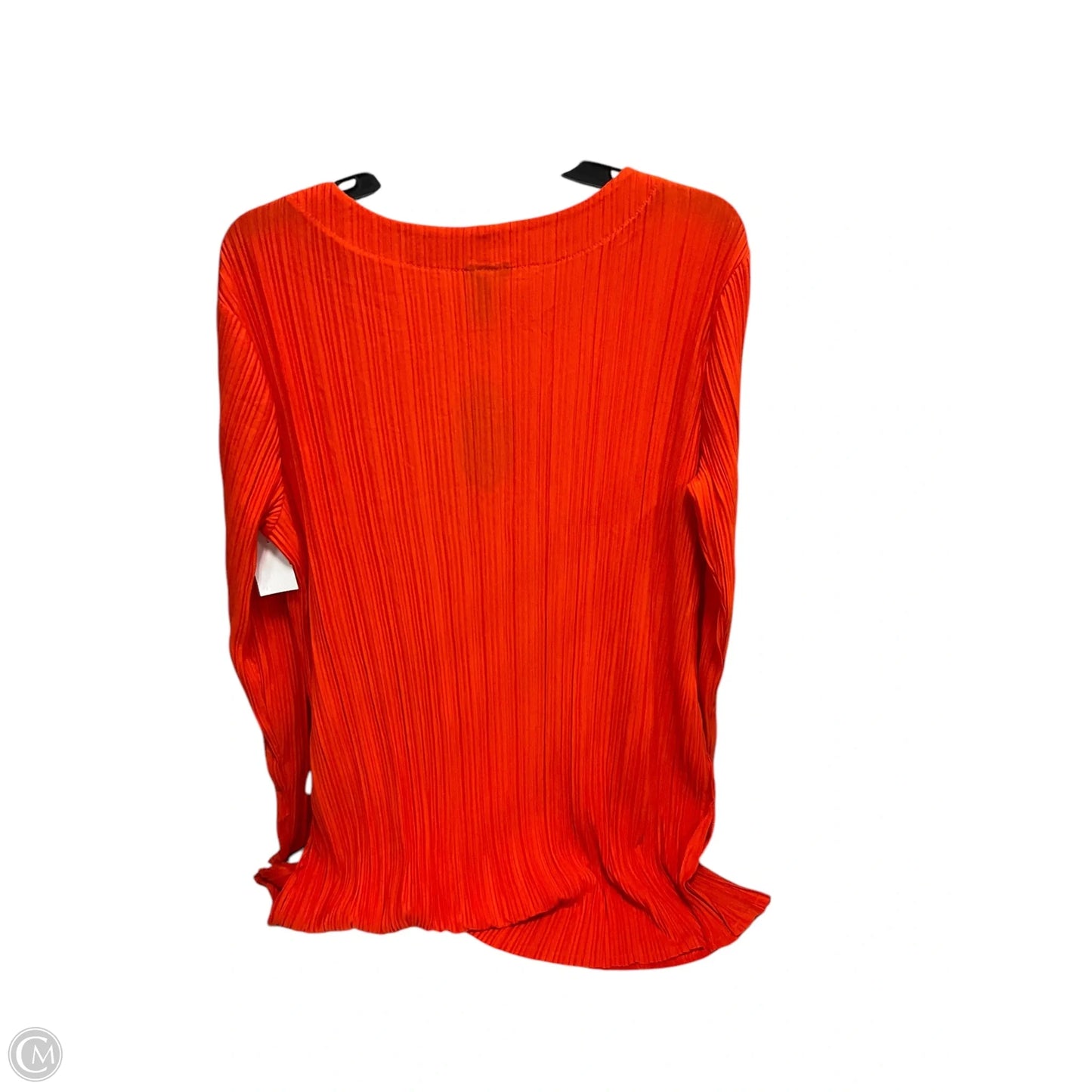 Top Long Sleeve By Scoop In Orange, Size: L