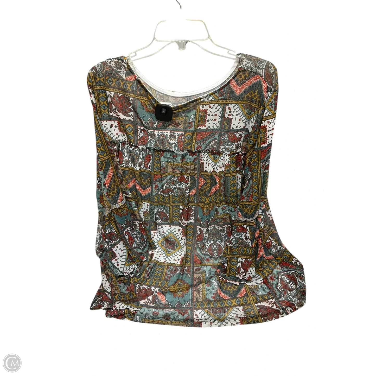 Top 3/4 Sleeve By Bobbie Brooks In Multi-colored, Size: 3x