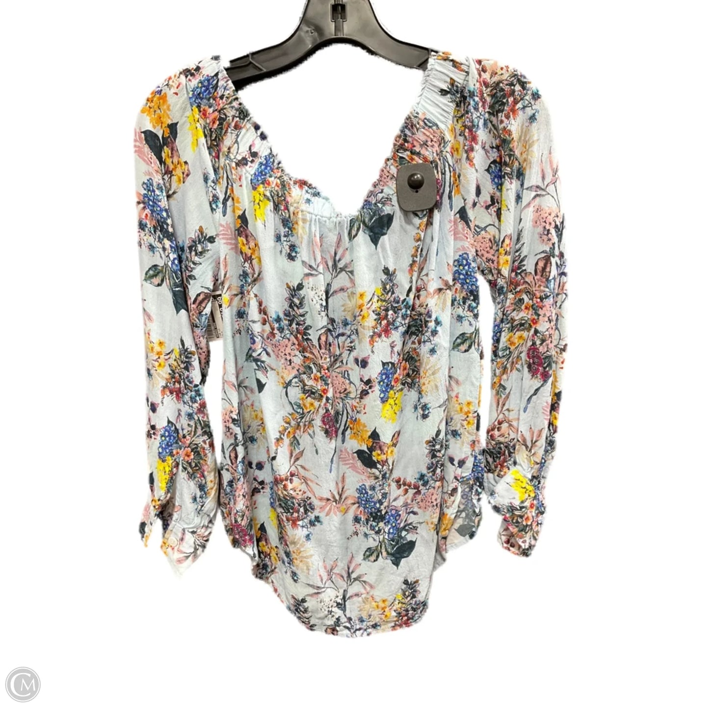 Top Long Sleeve By Karen Kane In Blue, Size: M