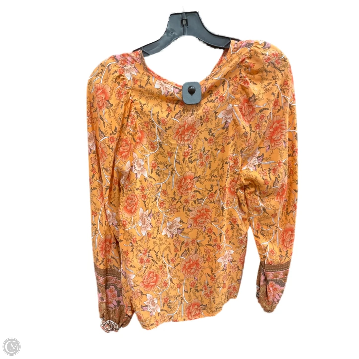 Top Long Sleeve By Clothes Mentor In Orange, Size: M