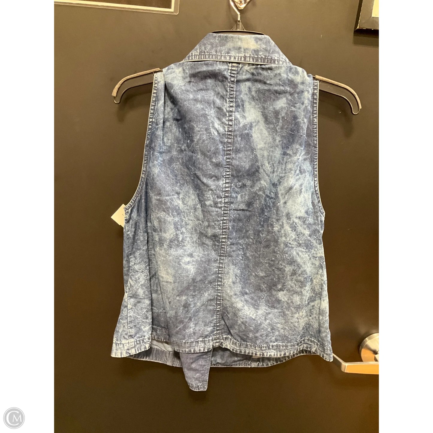 Vest Faux Fur & Sherpa By Chicos In Blue, Size: M