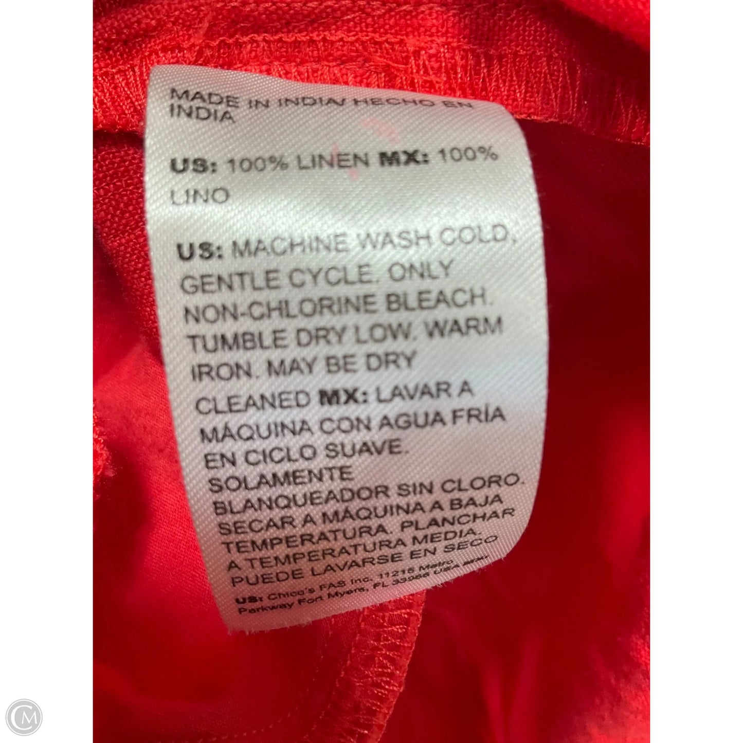 Dress Casual Midi By Chicos In Orange, Size: S