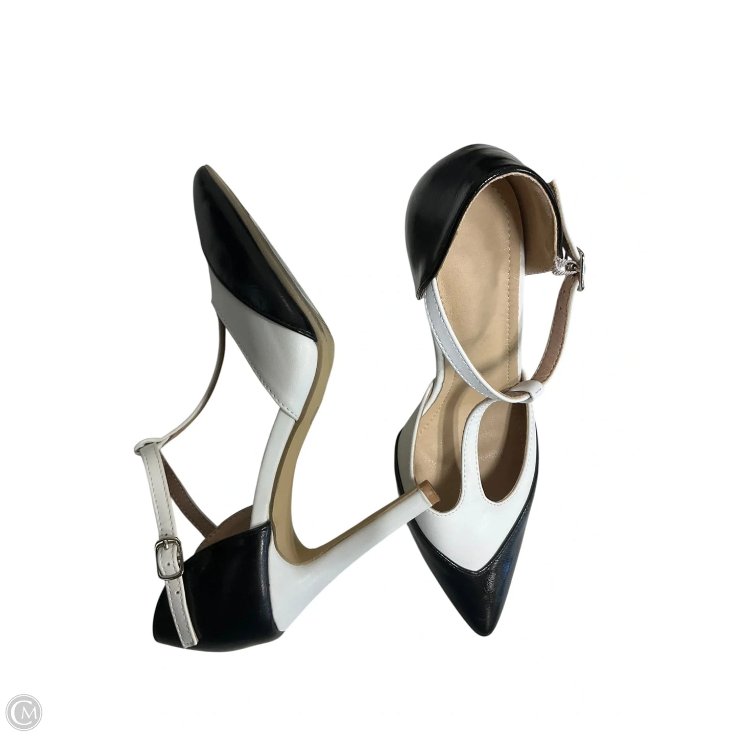 Shoes Heels Stiletto By Clothes Mentor In Black & White, Size: 7.5