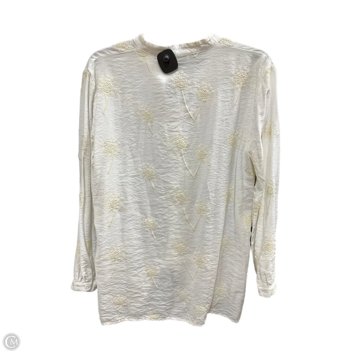 Blouse Long Sleeve By Clothes Mentor In Cream, Size: S