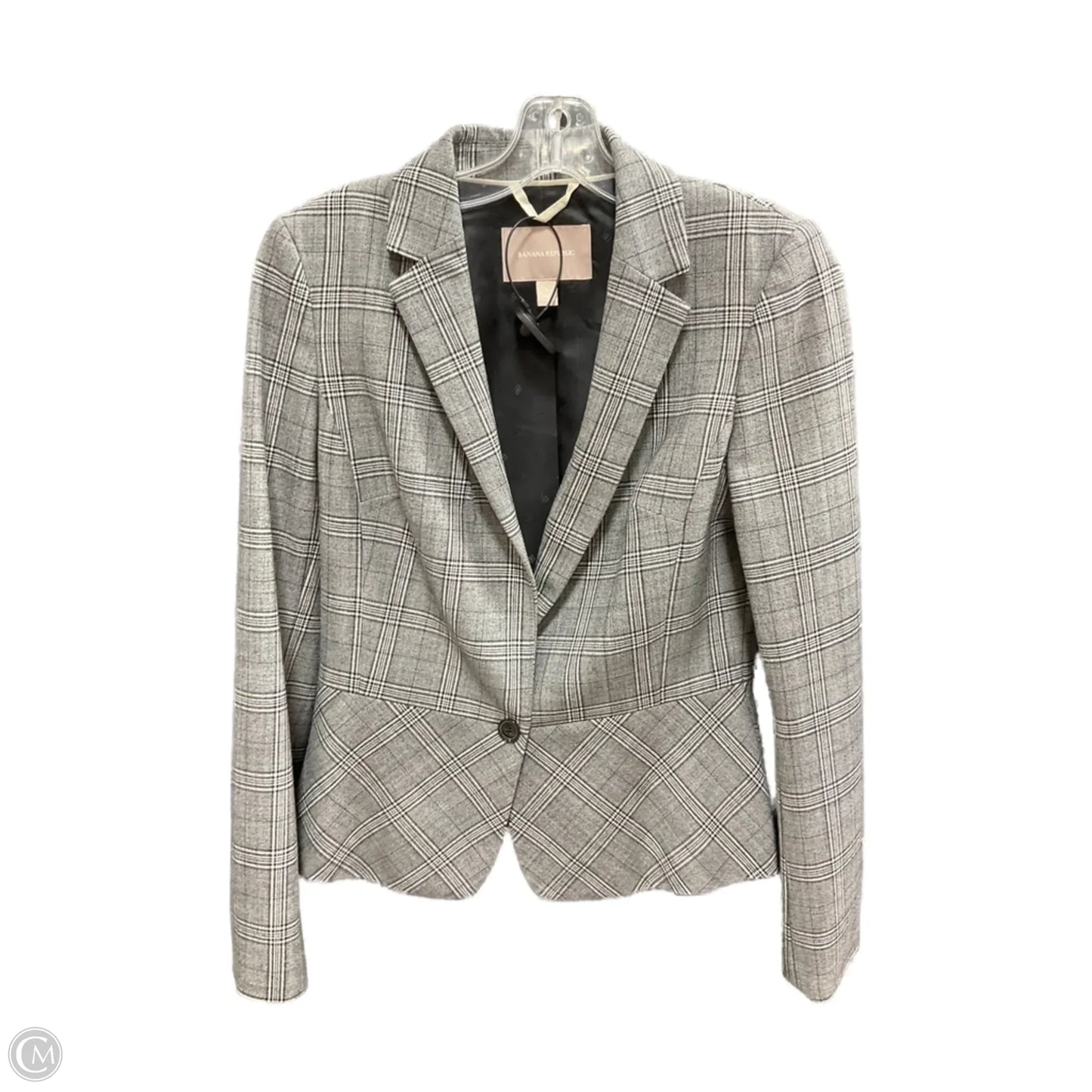 Blazer By Banana Republic In Plaid Pattern, Size: M