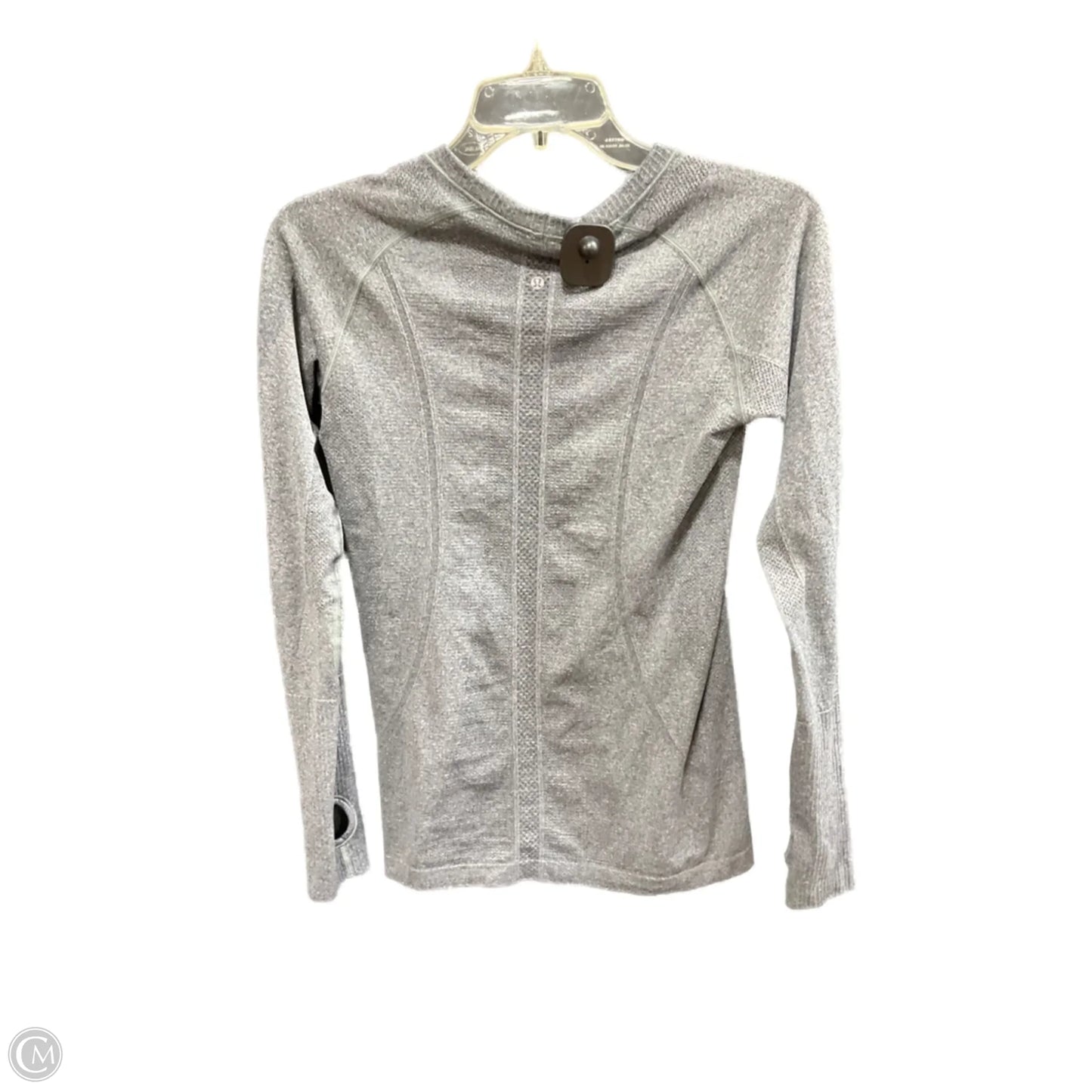 Athletic Top Long Sleeve Crewneck By Lululemon In Grey, Size: S