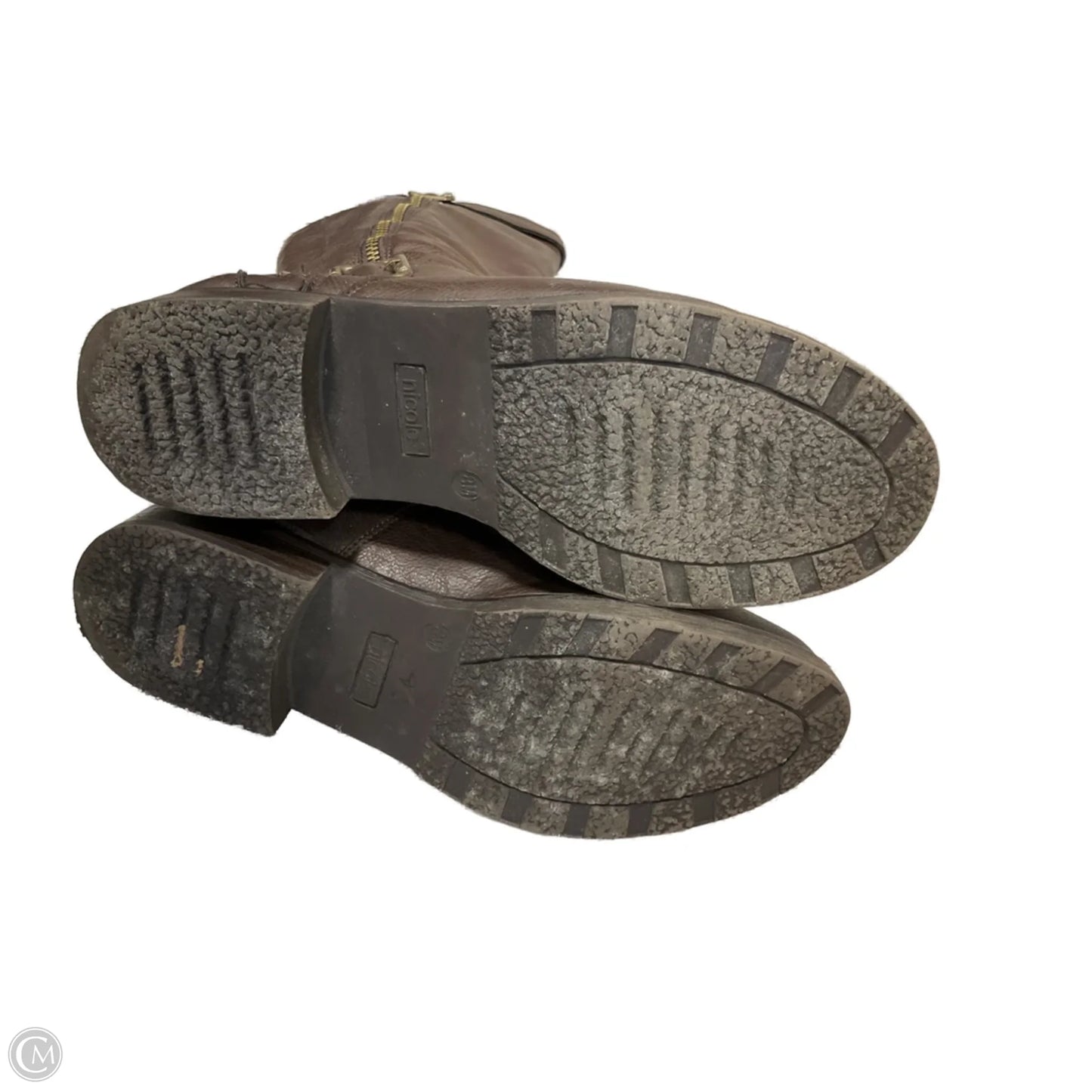 Boots Knee Flats By Nicole In Brown, Size: 8