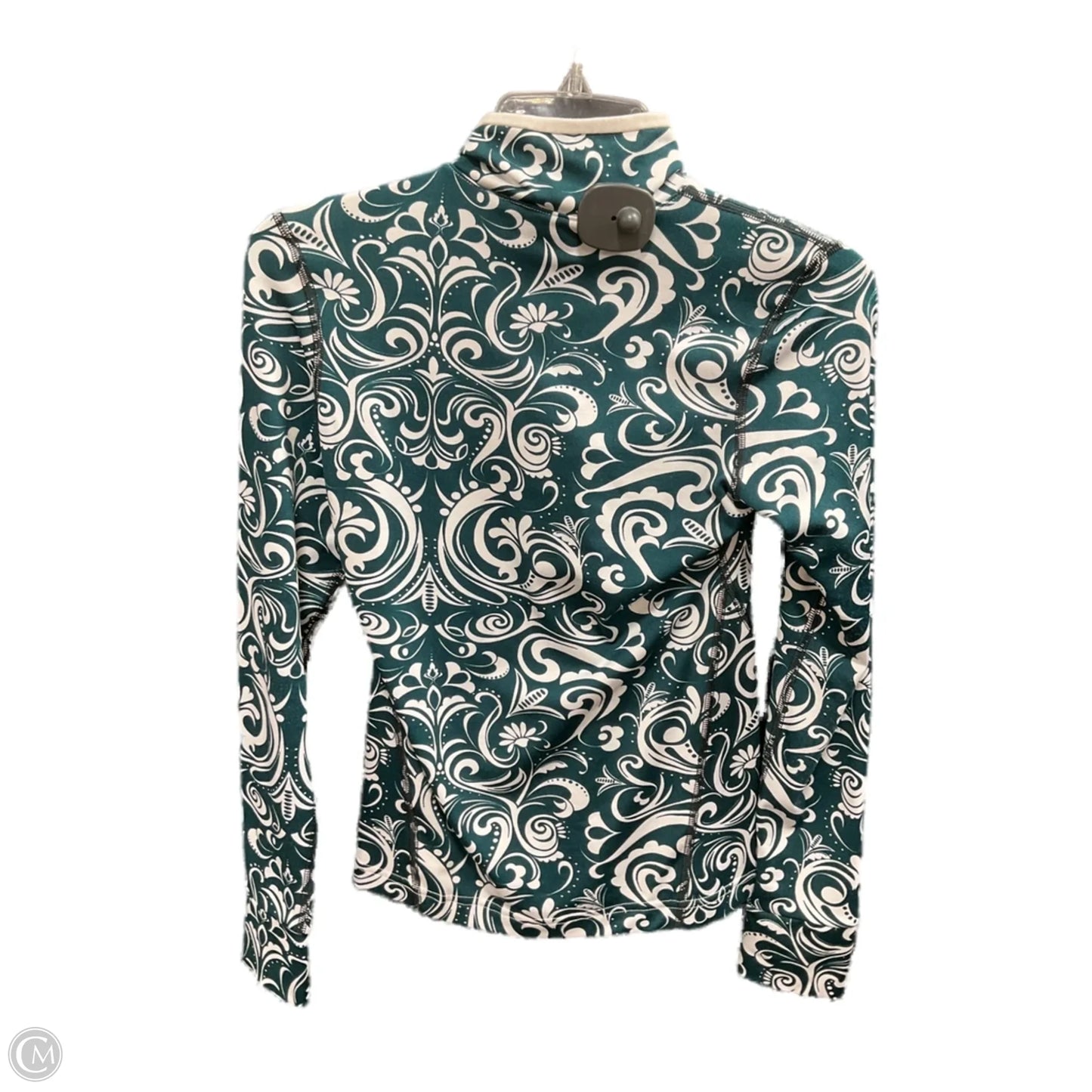 Athletic Top Long Sleeve Collar By Athleta In Green, Size: Xs