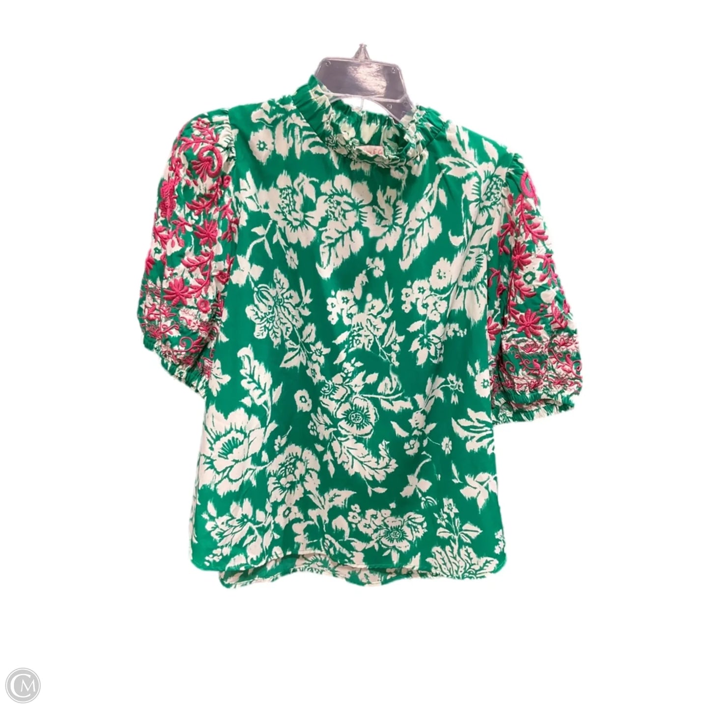 Top Short Sleeve By Hailey & Co In Green, Size: L