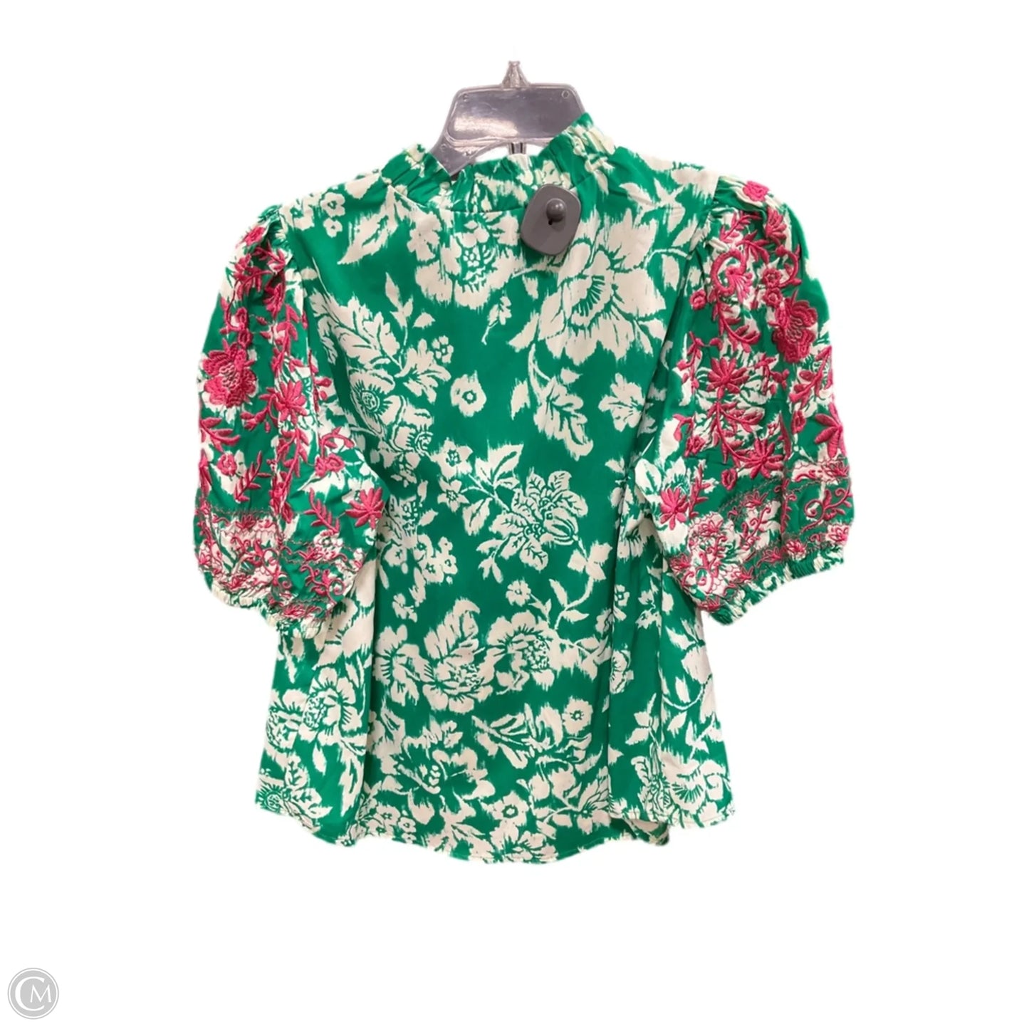 Top Short Sleeve By Hailey & Co In Green, Size: L