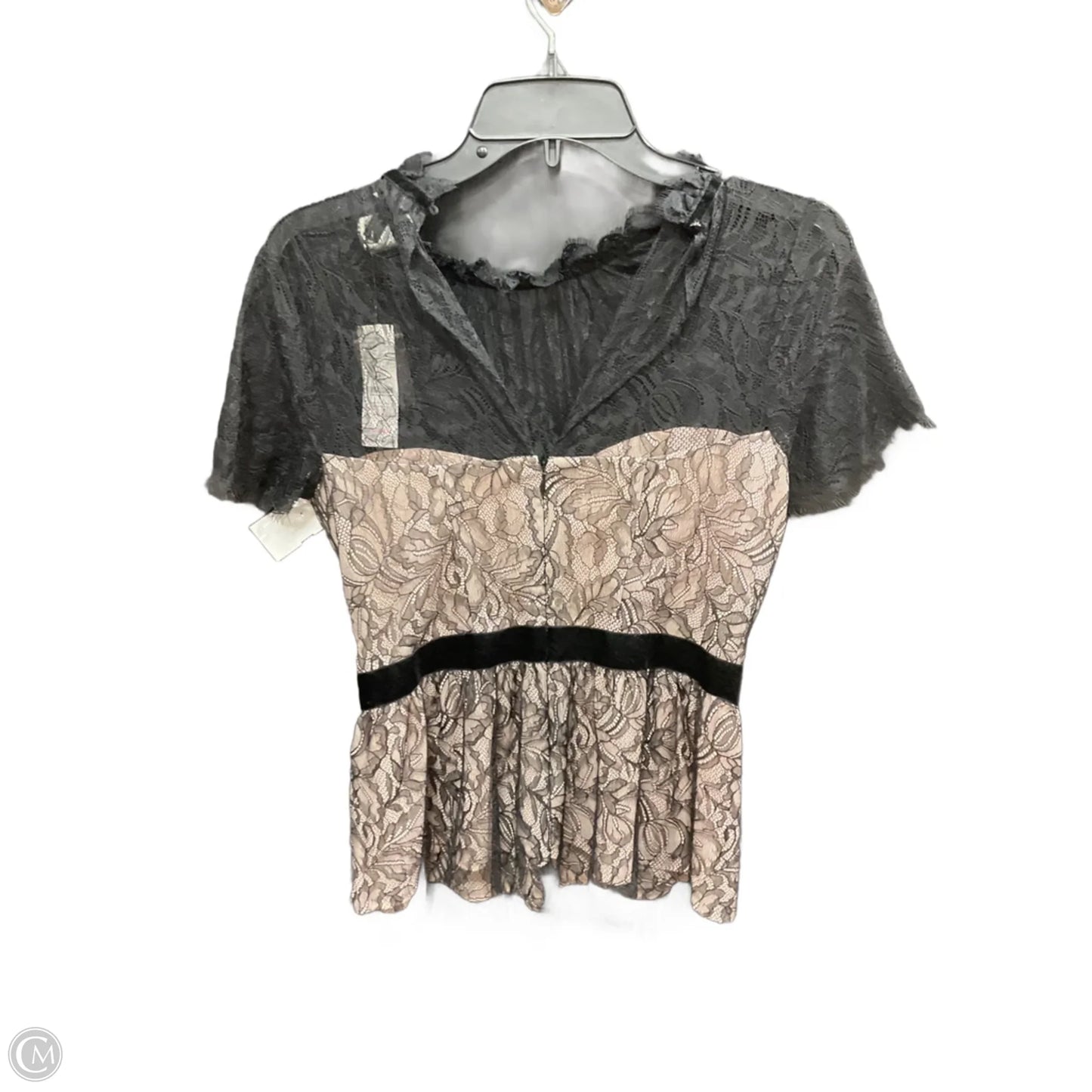 Top Short Sleeve By White House Black Market In Black, Size: Xs