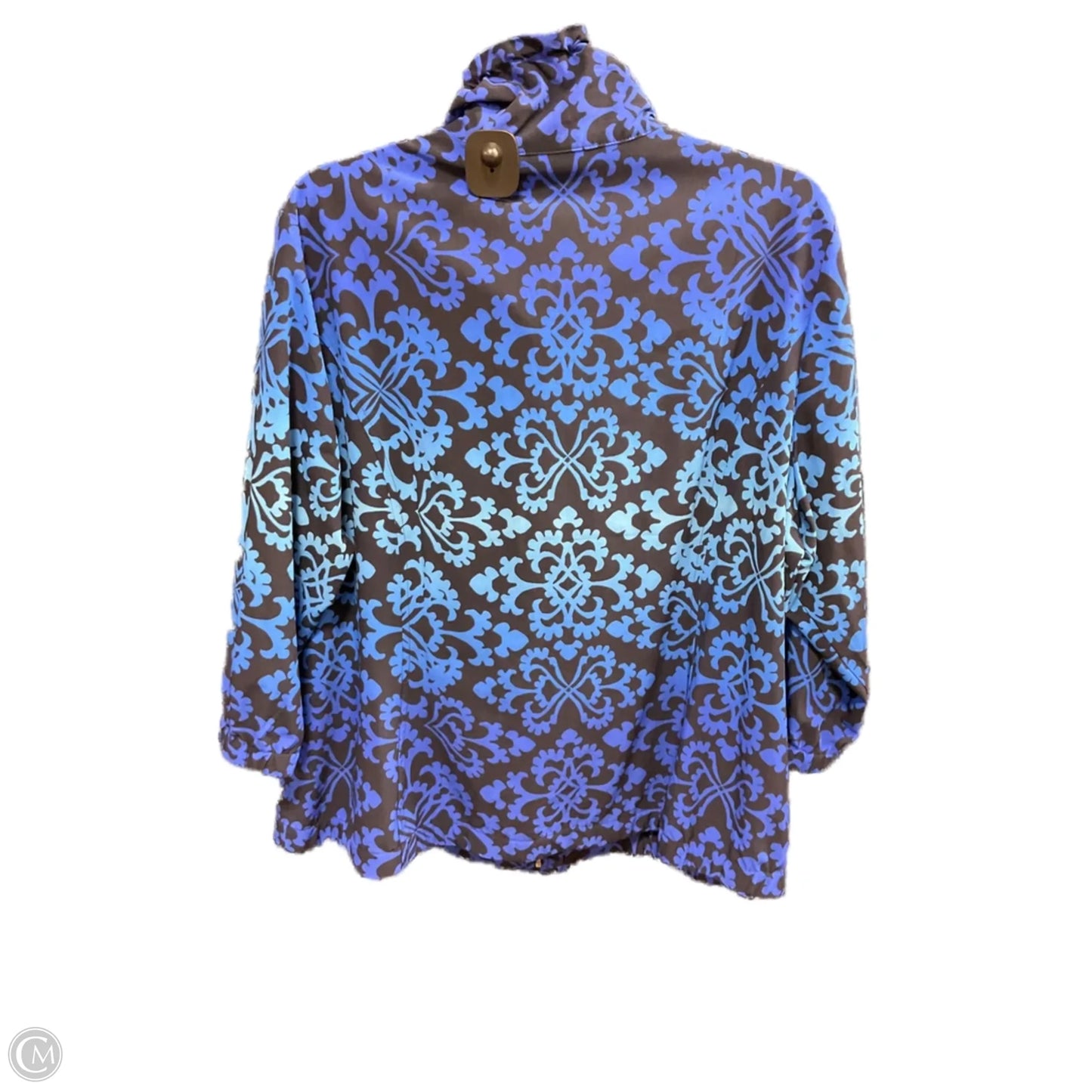 Athletic Jacket By Chicos In Blue, Size: Xl