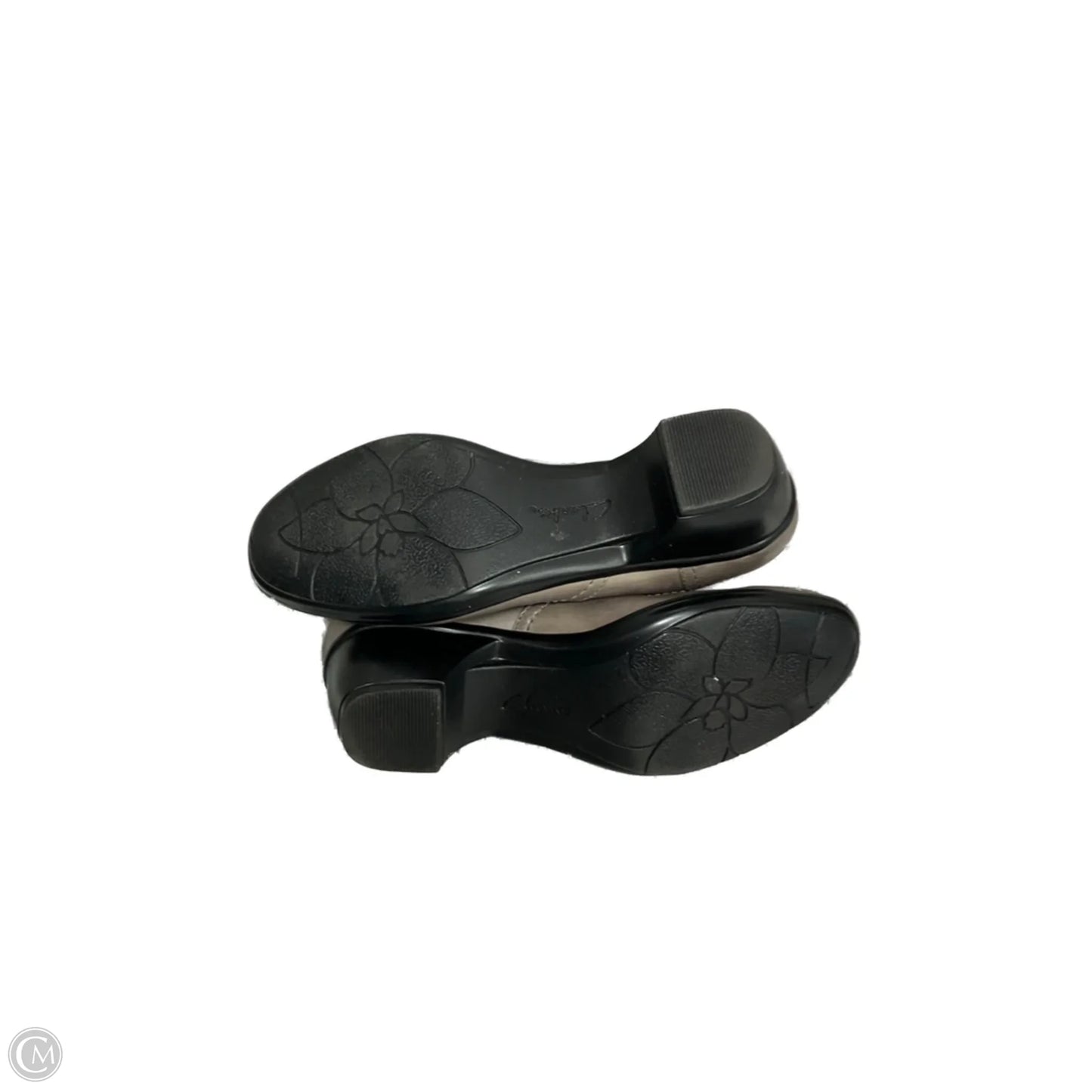Shoes Heels Block By Clarks In Grey, Size: 8.5
