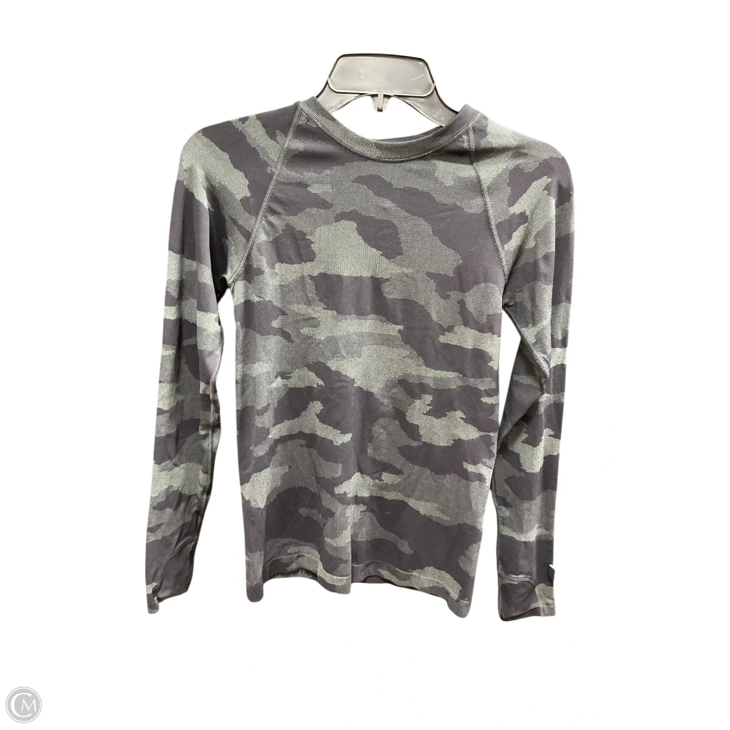 Athletic Top Long Sleeve Crewneck By Lululemon In Camouflage Print, Size: Xs