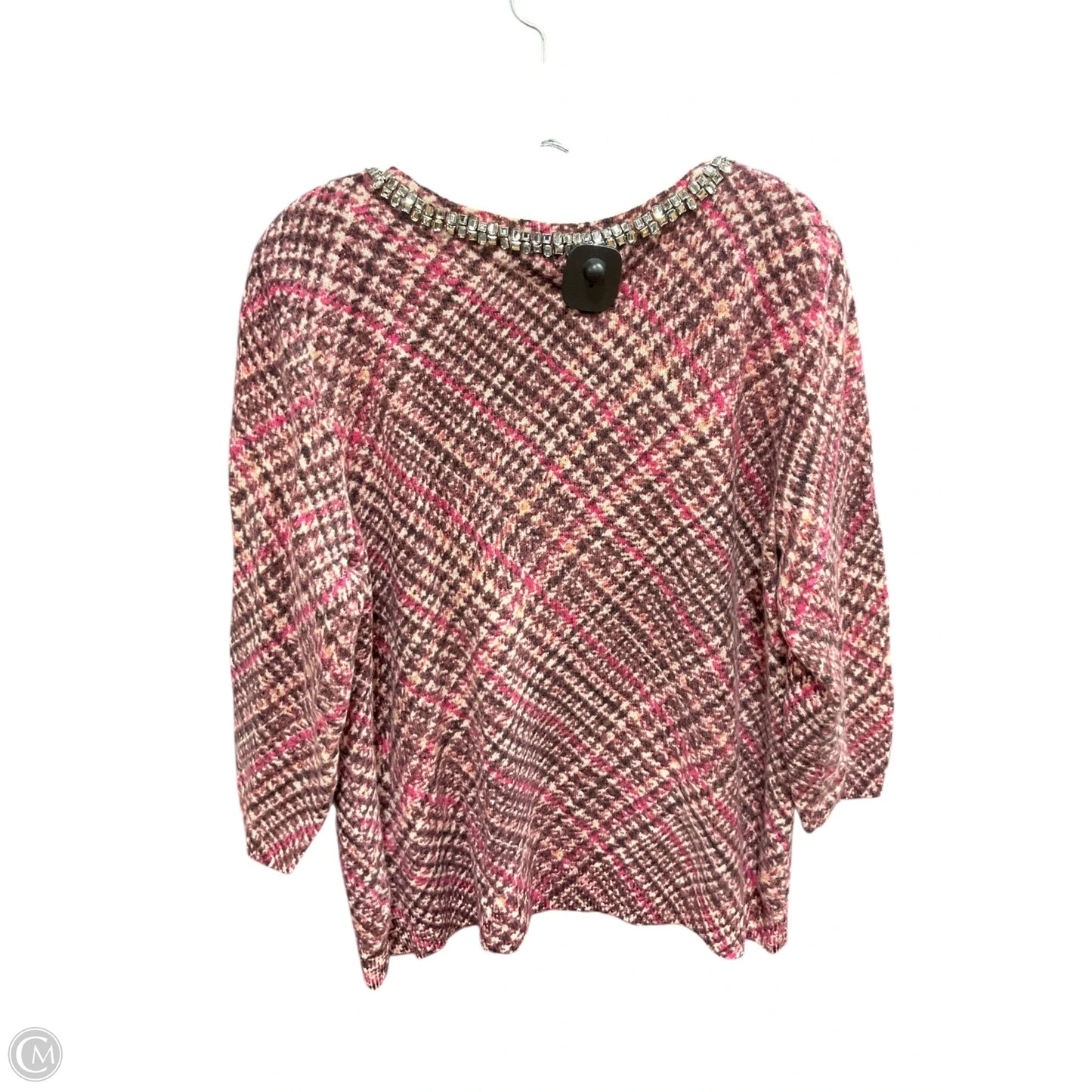 Sweater Short Sleeve By Talbots In Pink, Size: 2x