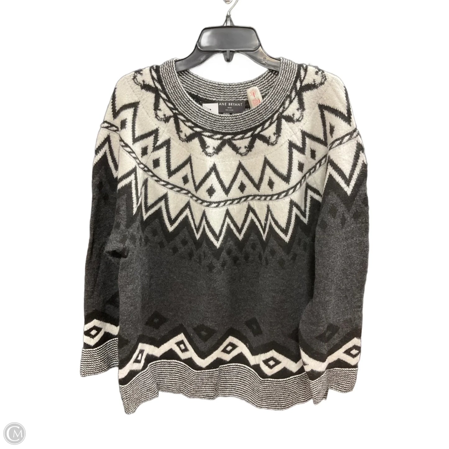 Sweater By Lane Bryant In Black & Cream, Size: Xl